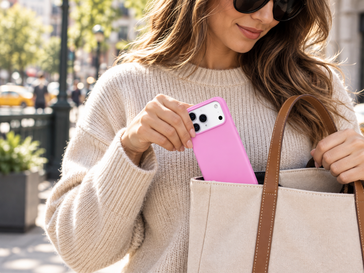 iPhone 18 pink silicone case with raised camera protection for a slim everyday carry