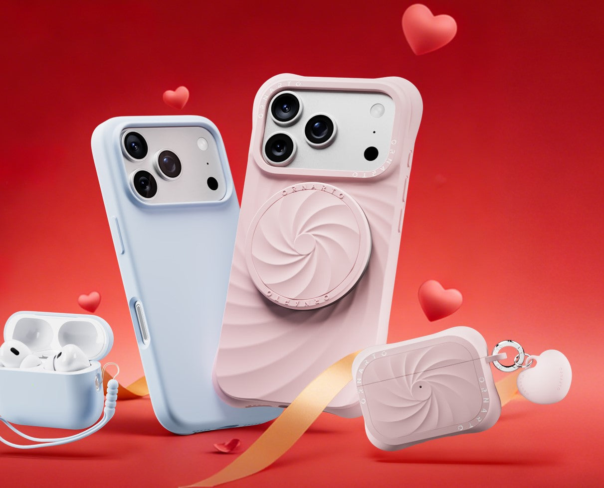 ORNARTO Valentine’s Day gift guide with iPhone cases, AirPods cases, and accessories