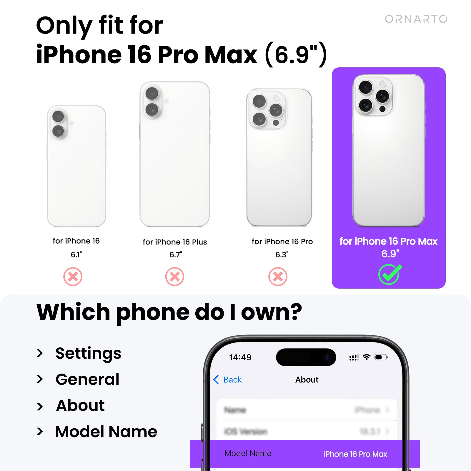 Magnetic Detachable Wallet Case for iPhone 16 Pro / Pro Max
