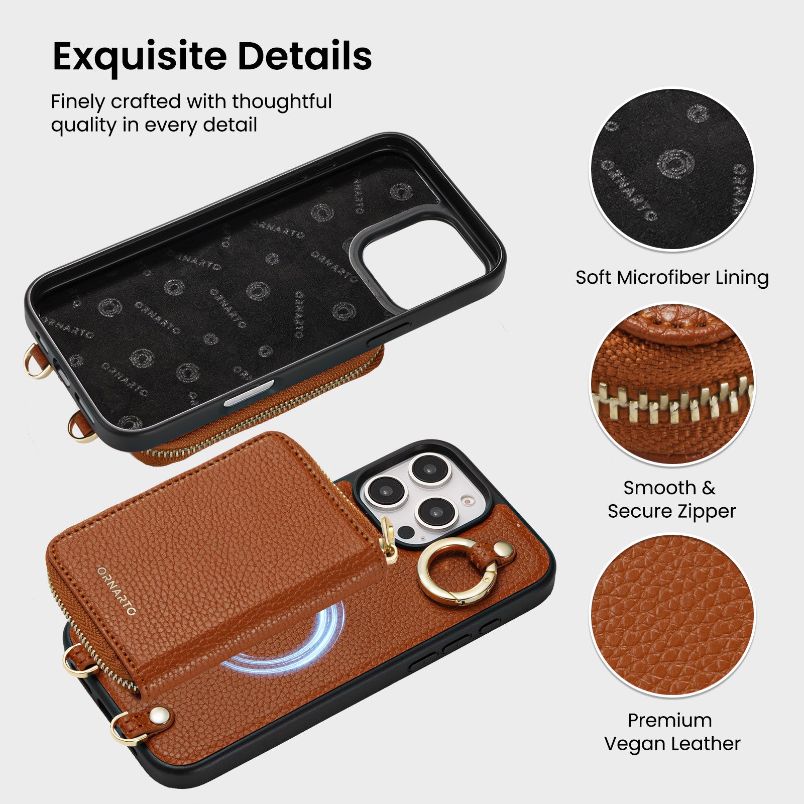 Magnetic Detachable Wallet Case for iPhone 16 Pro / Pro Max