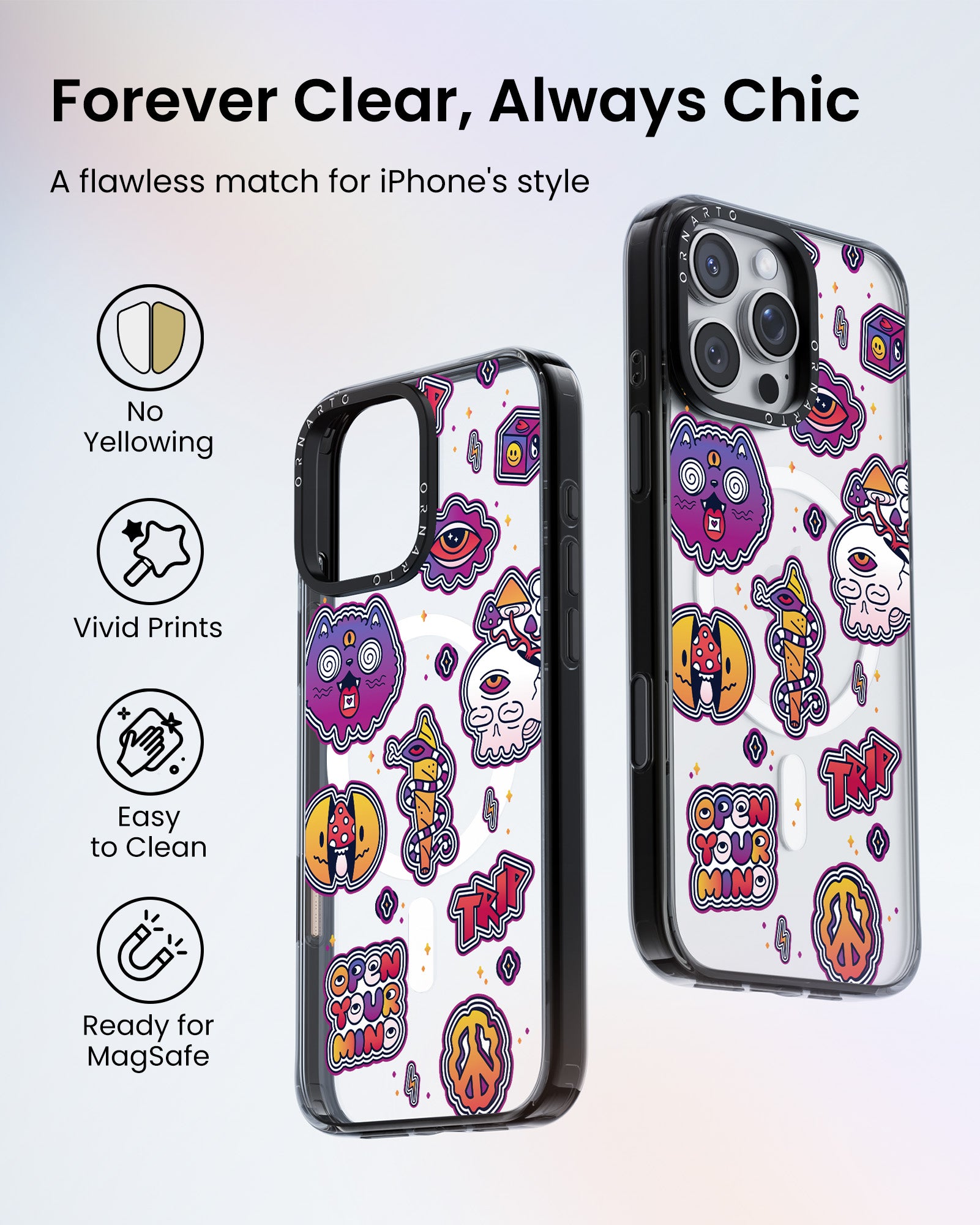 Patterned Clear Cases for iPhone 16 Pro / Pro Max