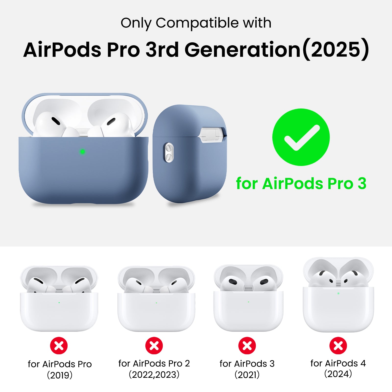 Liquid Silicone AirPods Pro 3 with Lanyard