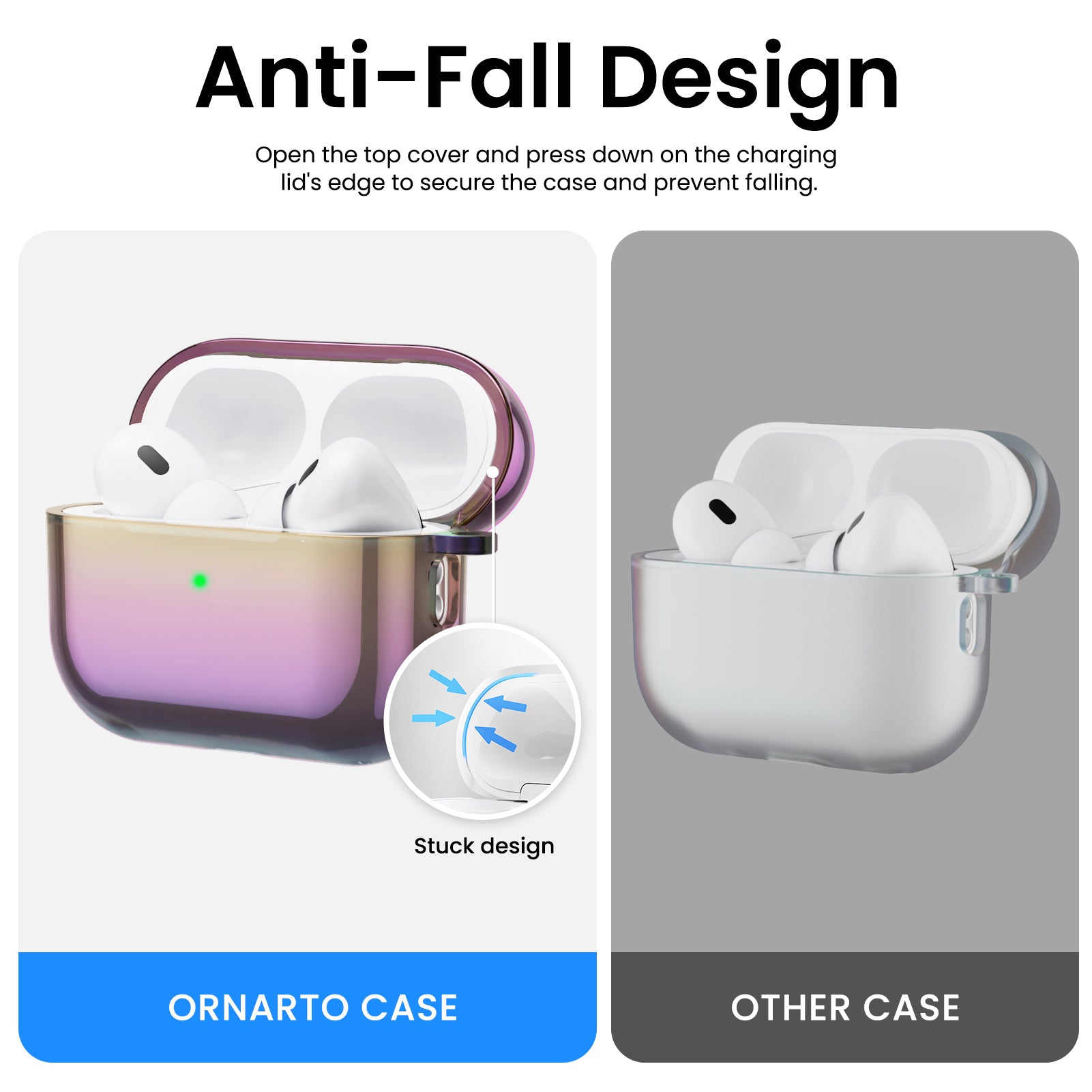 Iridescent AirPods Pro 2 with Lanyard