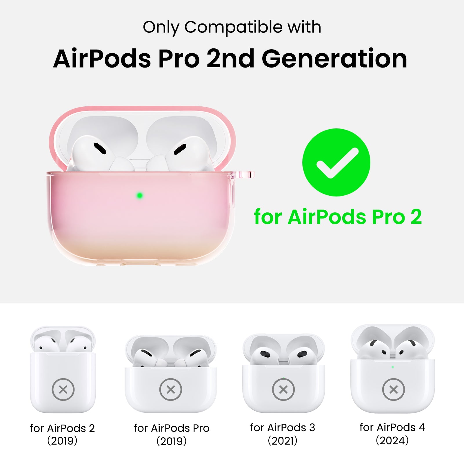 Iridescent AirPods Pro 2 with Lanyard