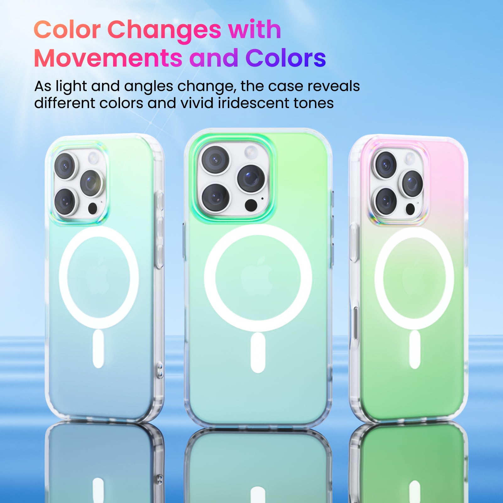Hue for iPhone 16 Series, Fluorescent Gradient, Compatible with Magsafe