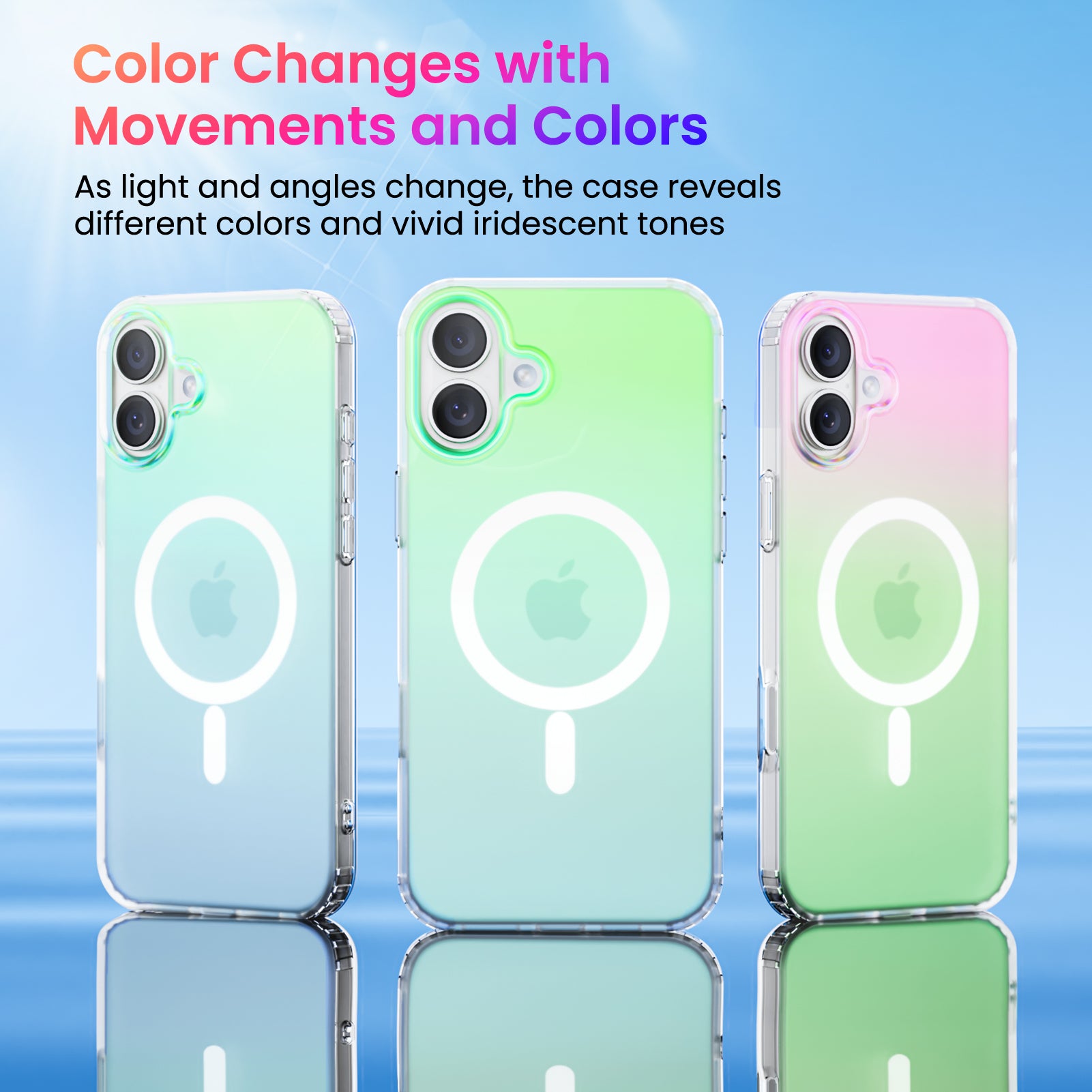 Hue for iPhone 16 Series, Fluorescent Gradient, Compatible with Magsafe