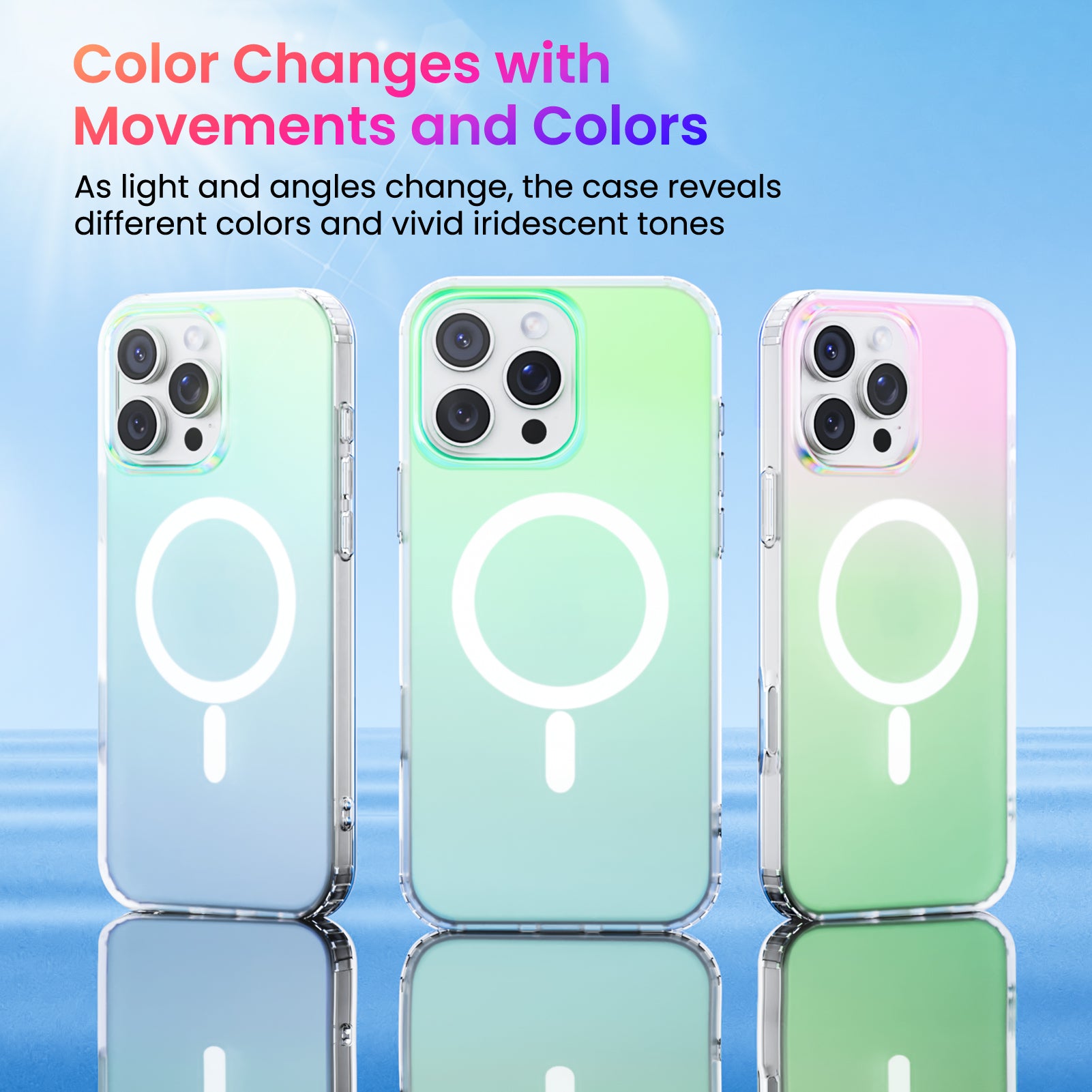 Hue for iPhone 16 Series, Fluorescent Gradient, Compatible with Magsafe