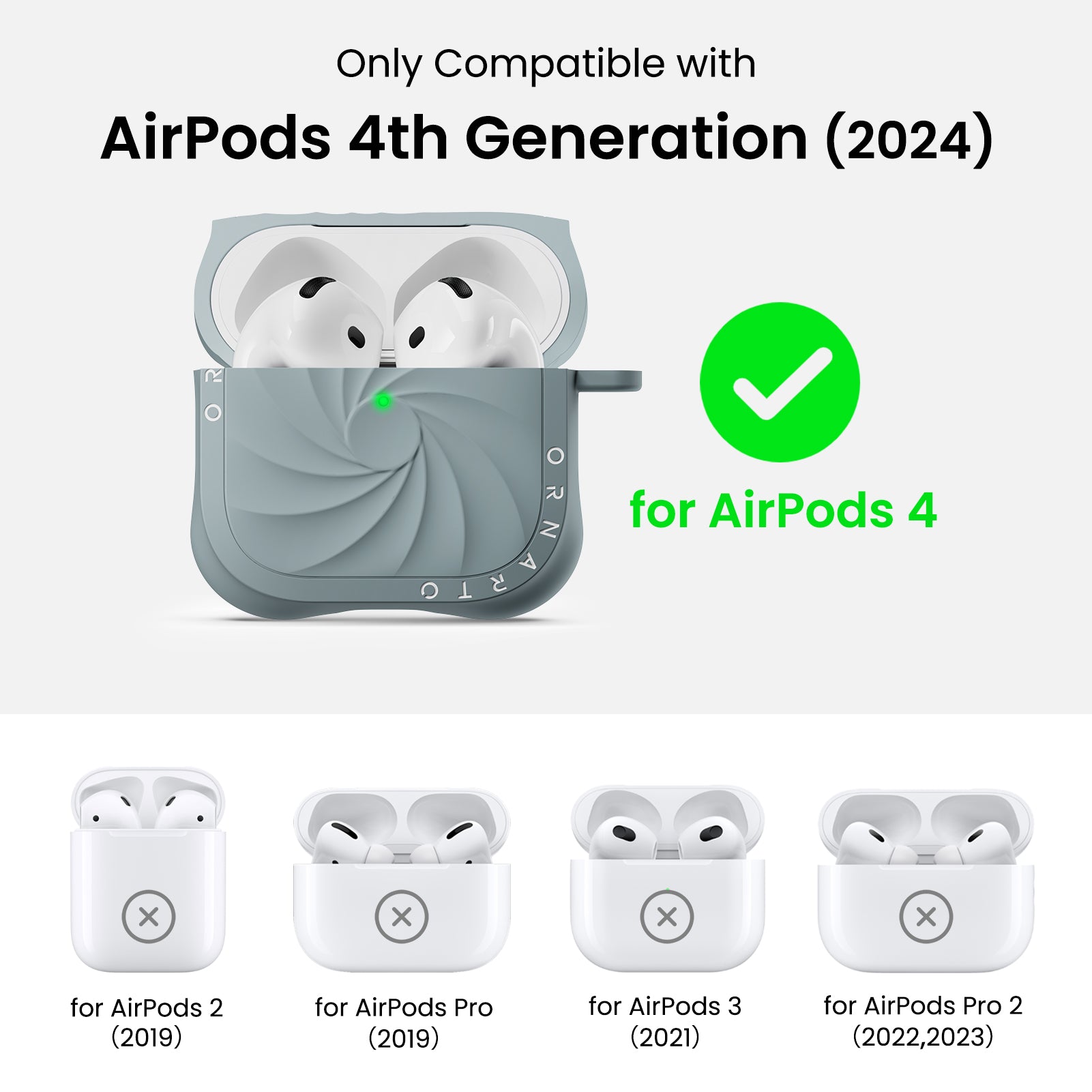 VORTUXE Liquid Silicone AirPods 4 Case