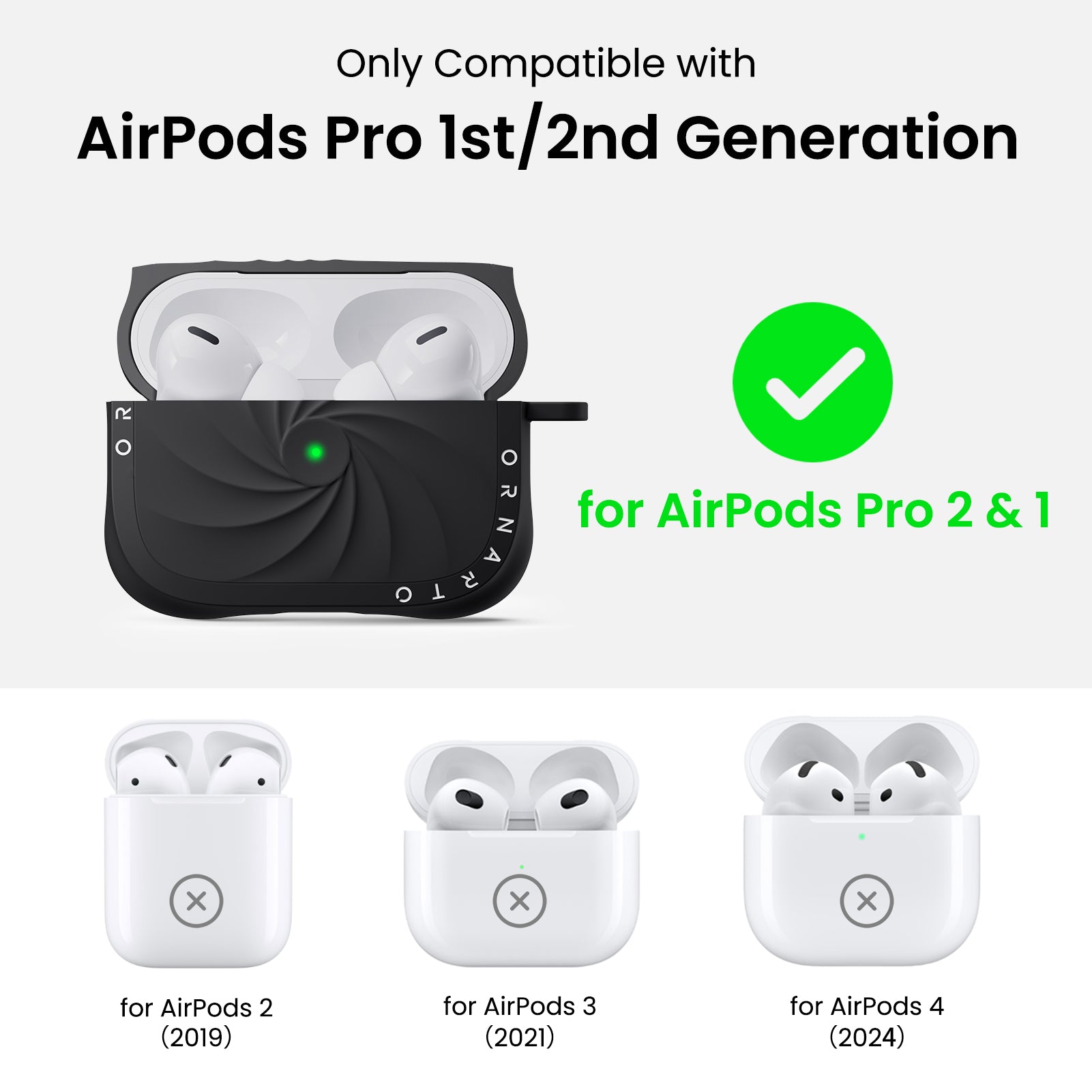 VORTUXE Liquid Silicone AirPods Pro 2 Case