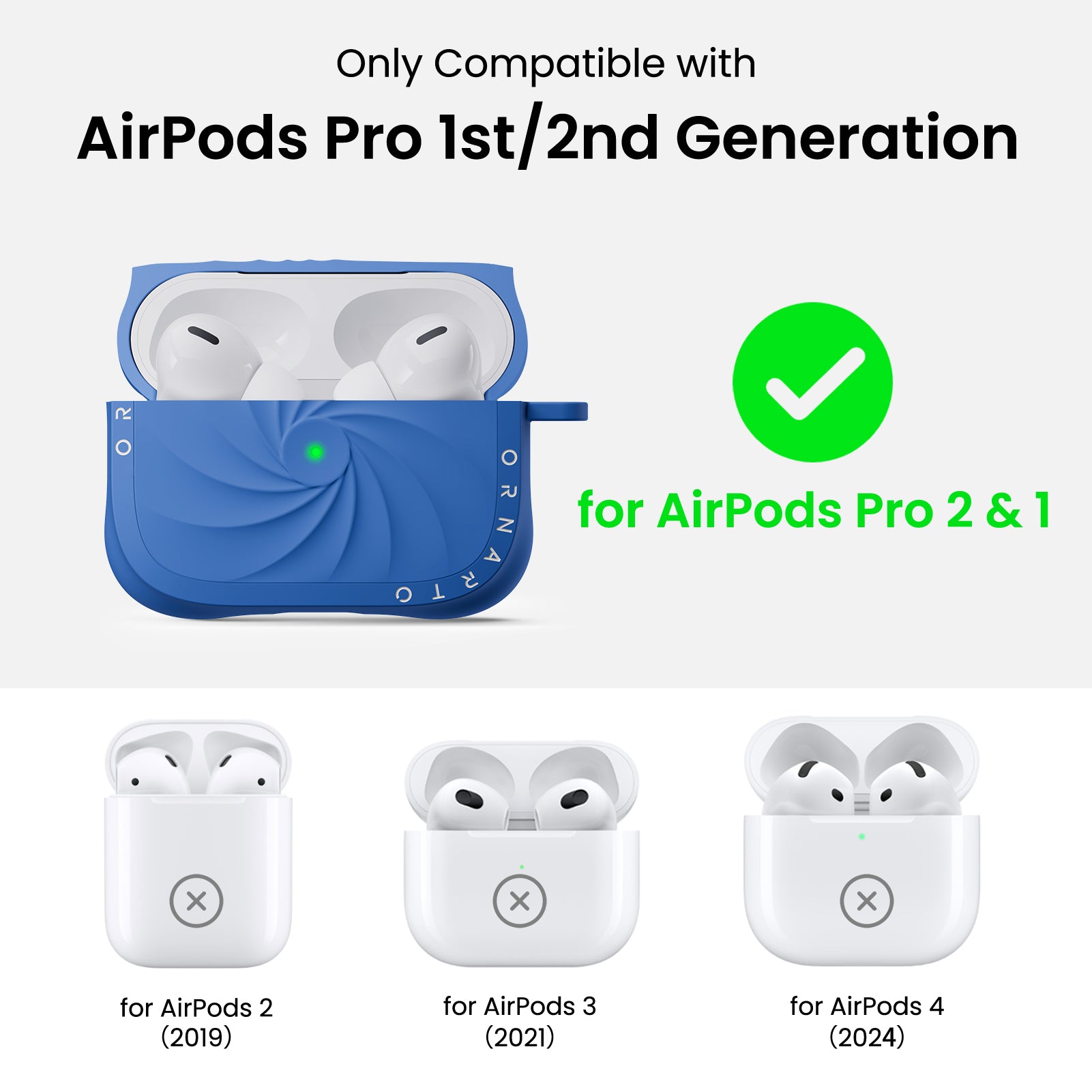 VORTUXE Liquid Silicone AirPods Pro 2 Case