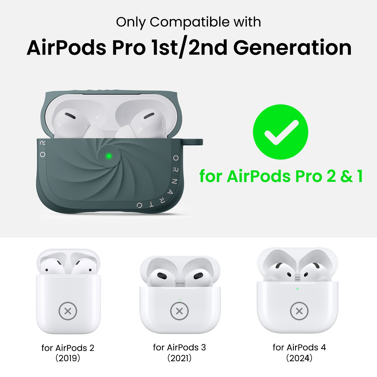 VORTUXE Liquid Silicone AirPods Pro 2 Case