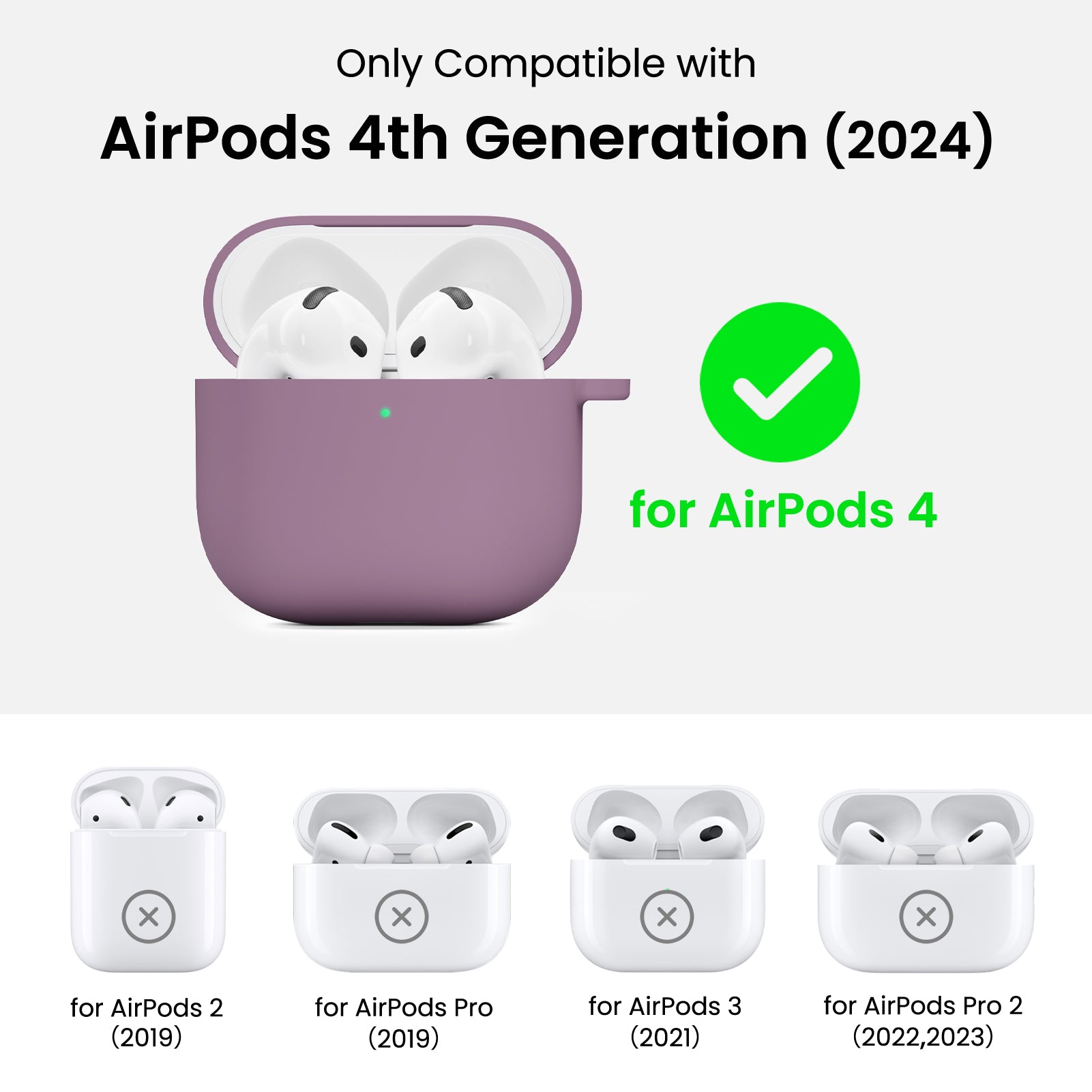 Liquid Silicone AirPods 4 Case(2024) with Lanyard