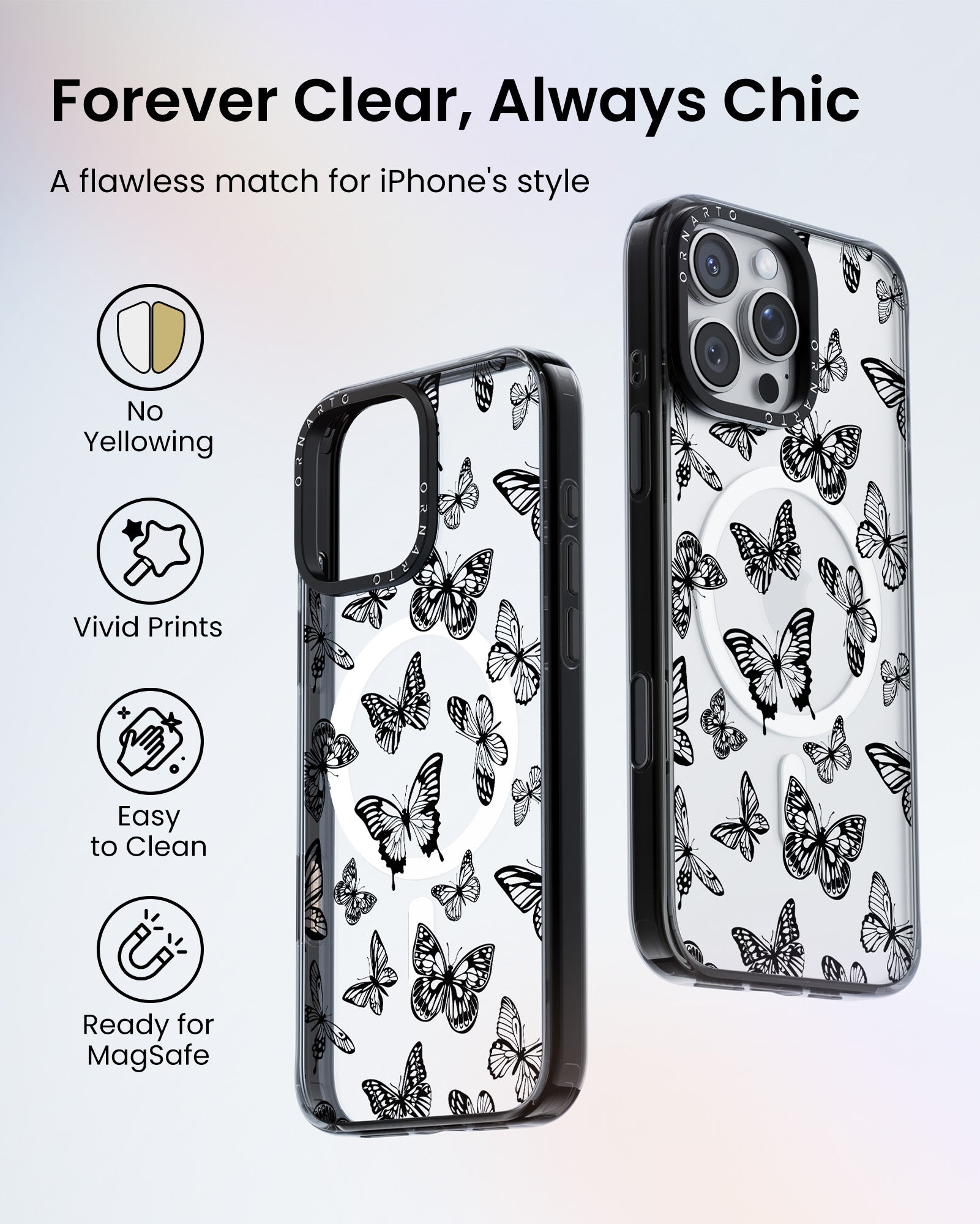 Patterned Clear Cases for iPhone 16 Pro / Pro Max