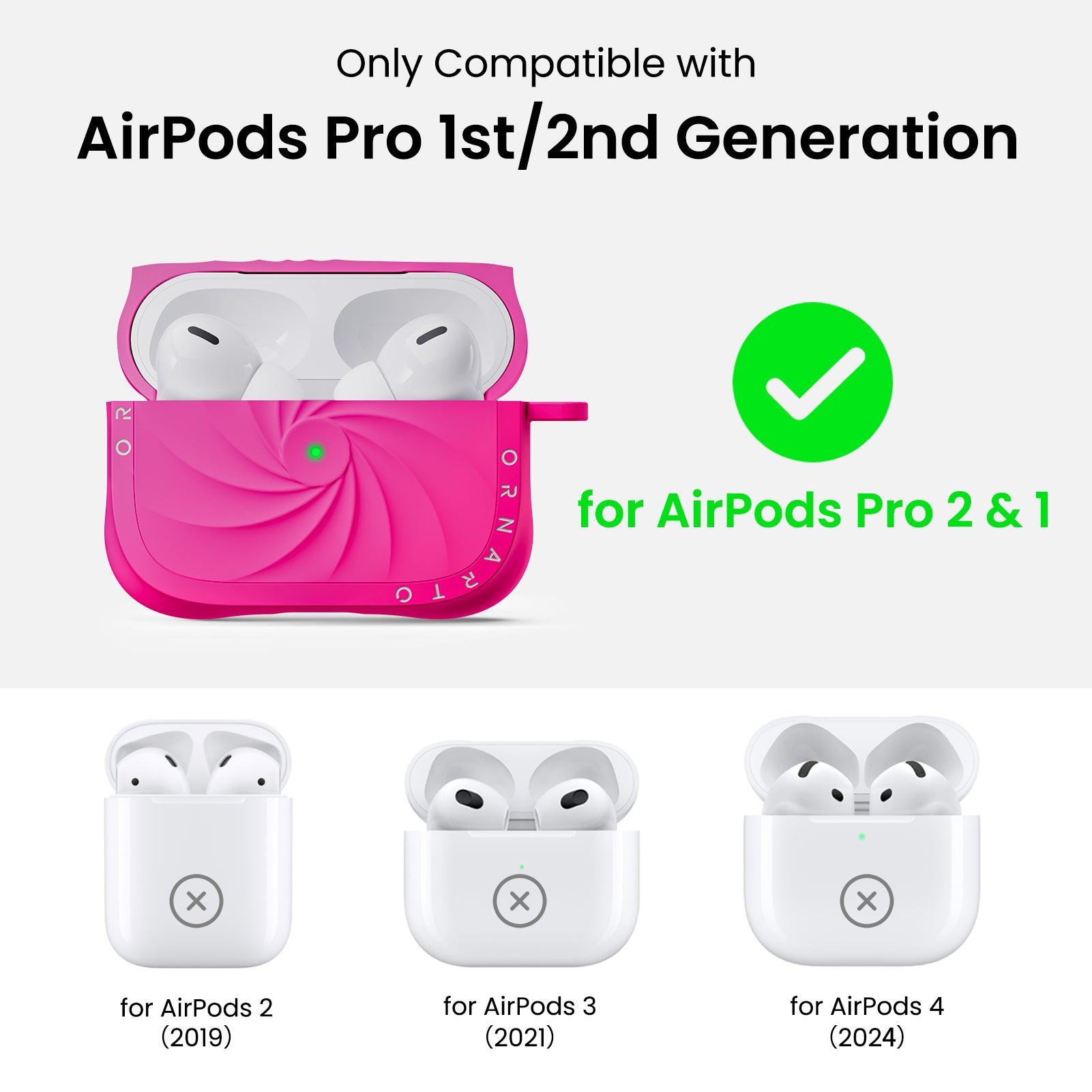 VORTUXE Liquid Silicone AirPods Pro 2 Case