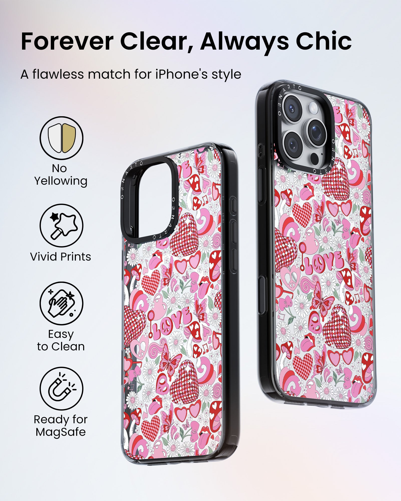 Patterned Clear Cases for iPhone 16 Pro / Pro Max