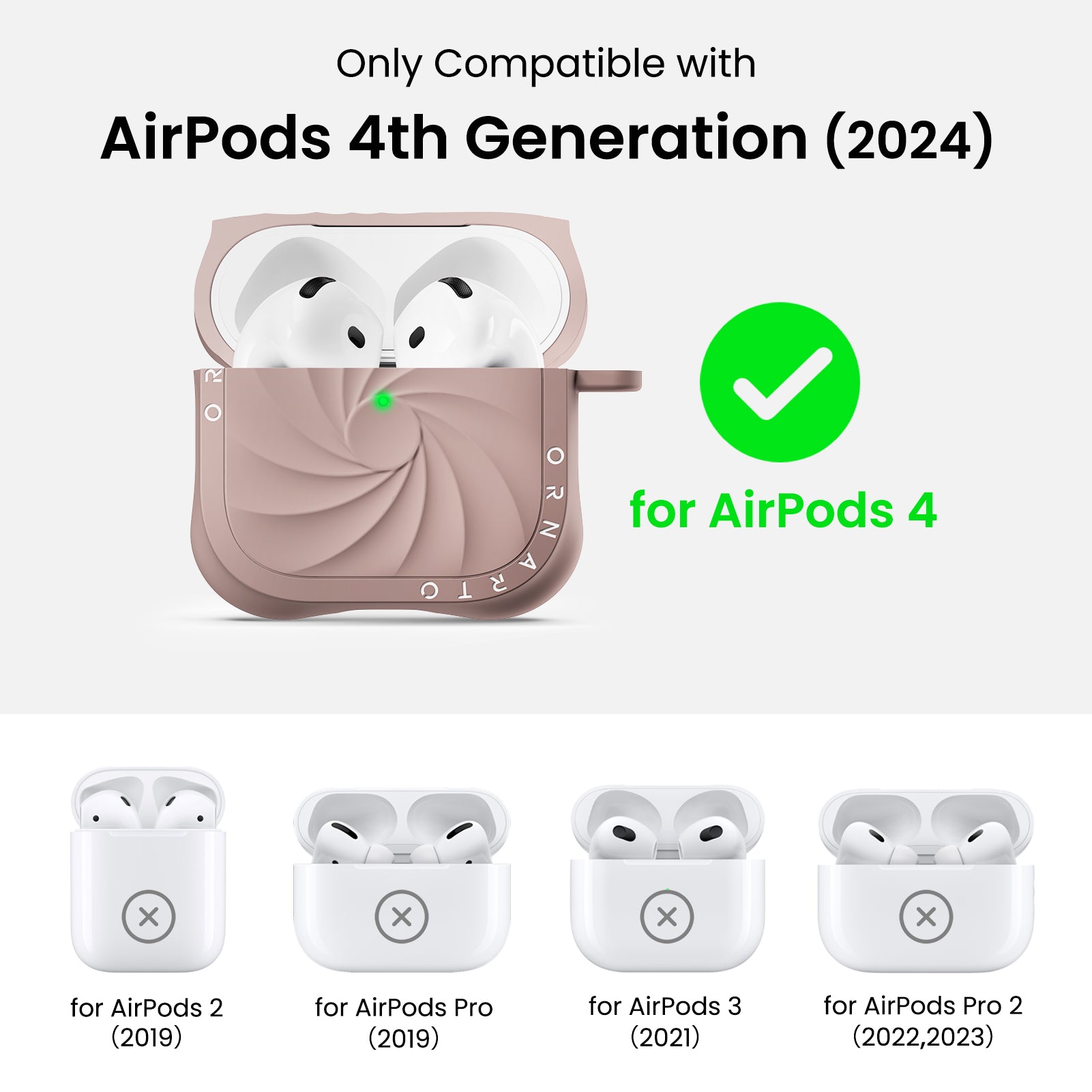 VORTUXE Liquid Silicone AirPods 4 Case