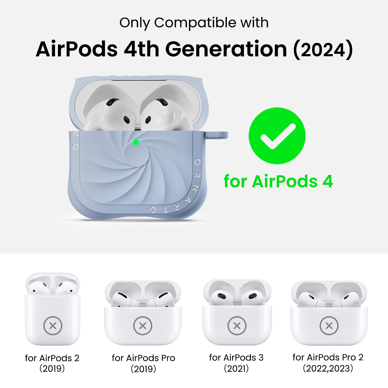 VORTUXE Liquid Silicone AirPods 4 Case