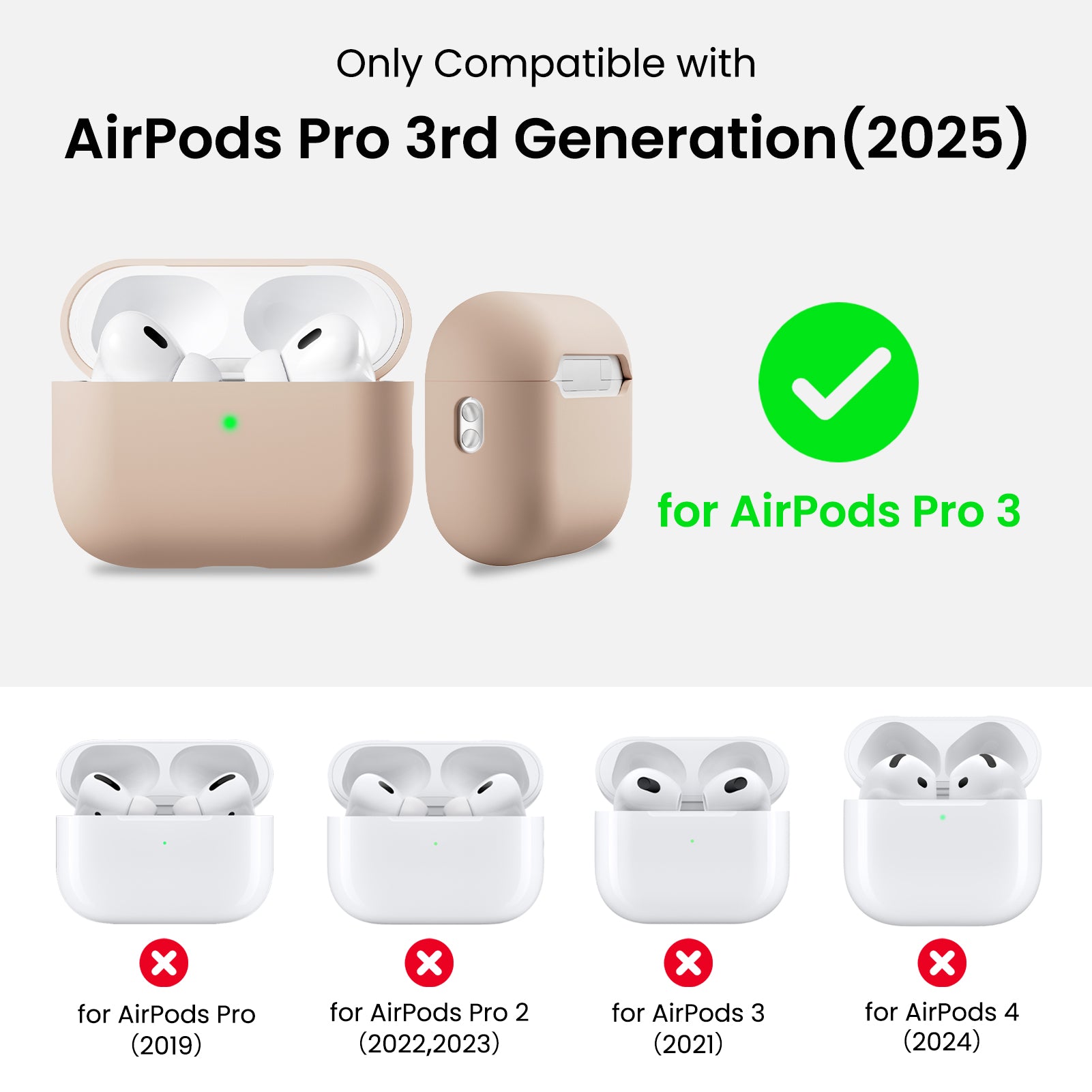 Liquid Silicone AirPods Pro 3 with Lanyard