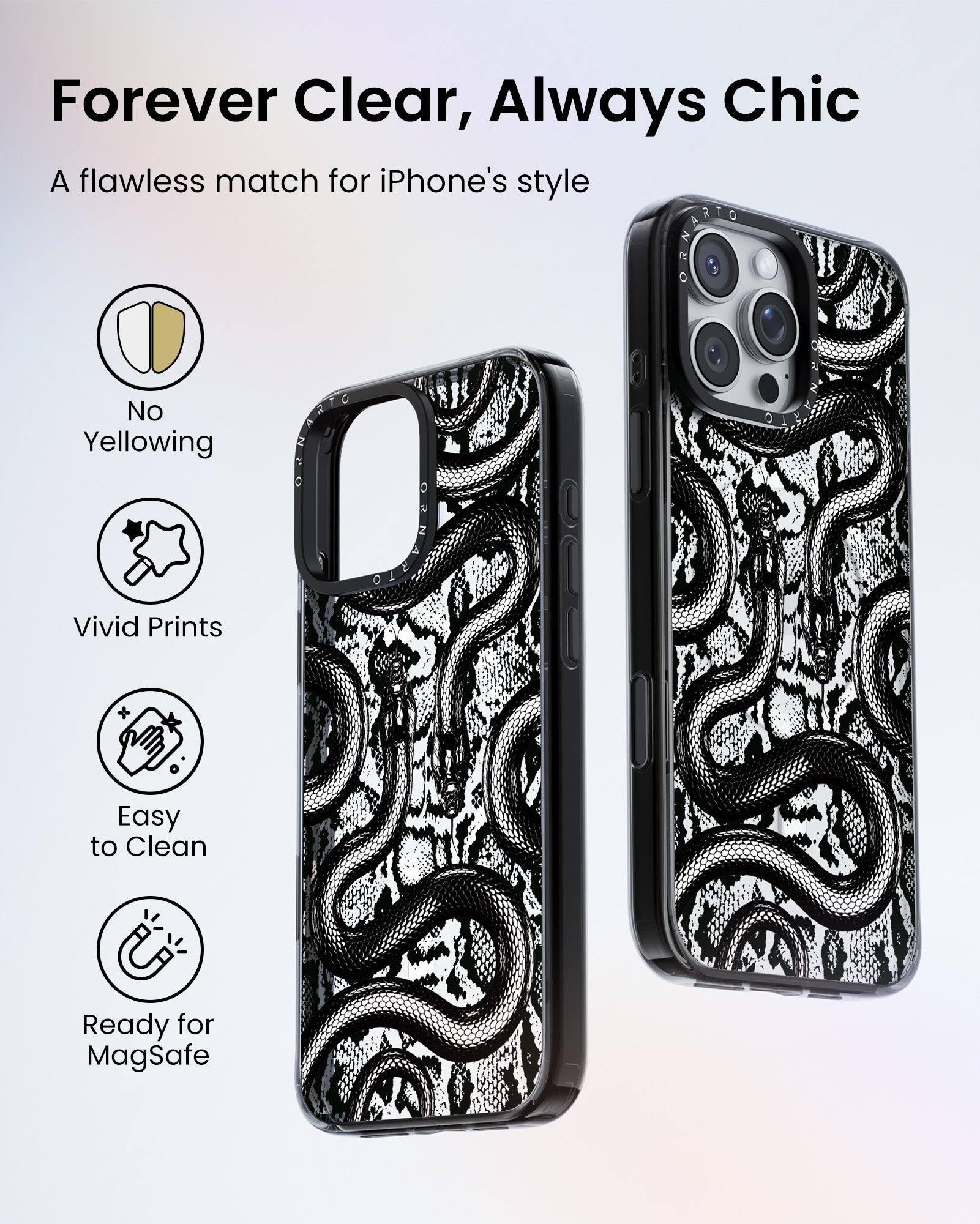 Patterned Clear Cases for iPhone 16 Pro / Pro Max