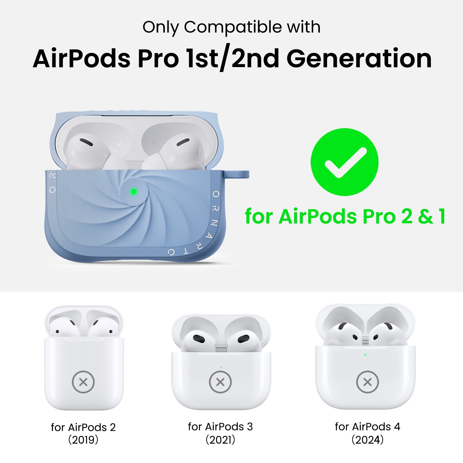 VORTUXE Liquid Silicone AirPods Pro 2 Case