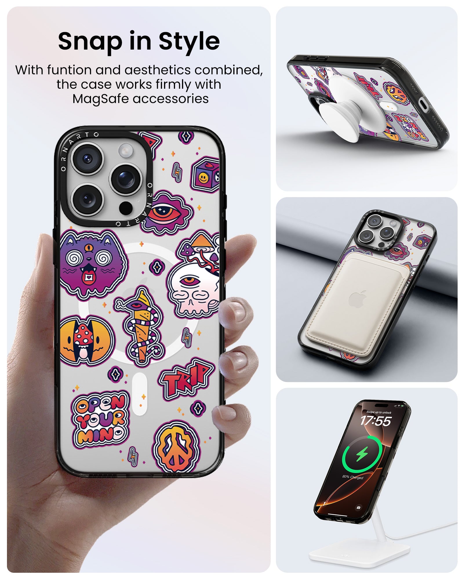 Patterned Clear Cases for iPhone 16 Pro / Pro Max