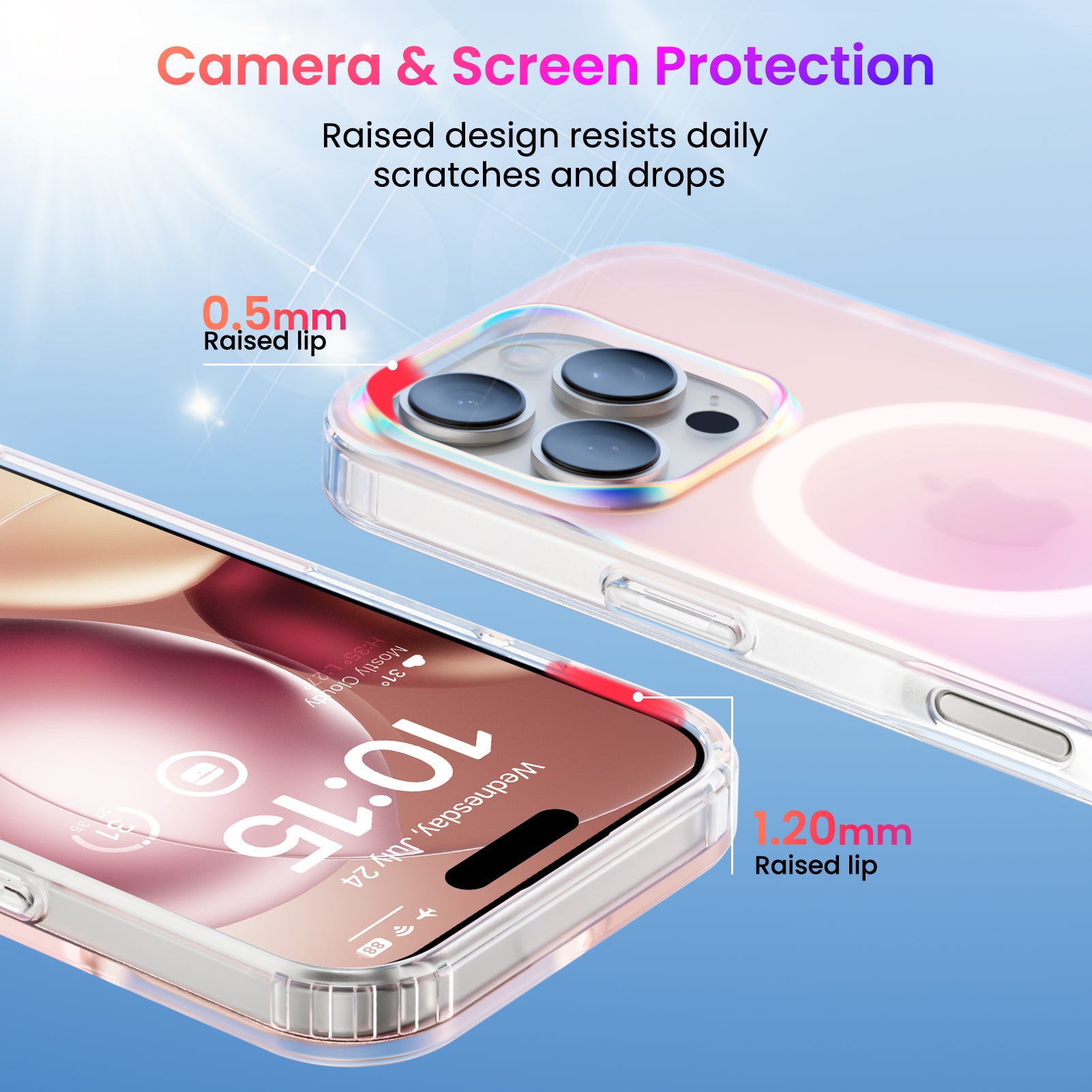 Hue for iPhone 16 Series, Fluorescent Gradient, Compatible with Magsafe