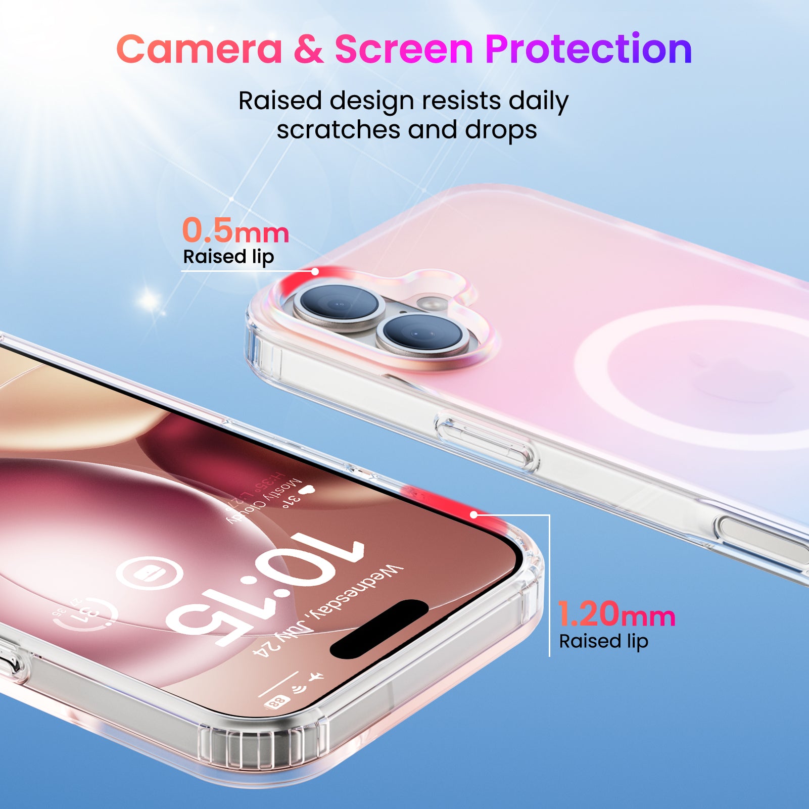 Hue for iPhone 16 Series, Fluorescent Gradient, Compatible with Magsafe