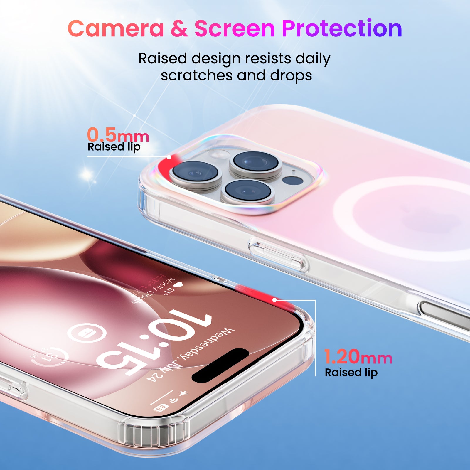 Hue for iPhone 16 Series, Fluorescent Gradient, Compatible with Magsafe