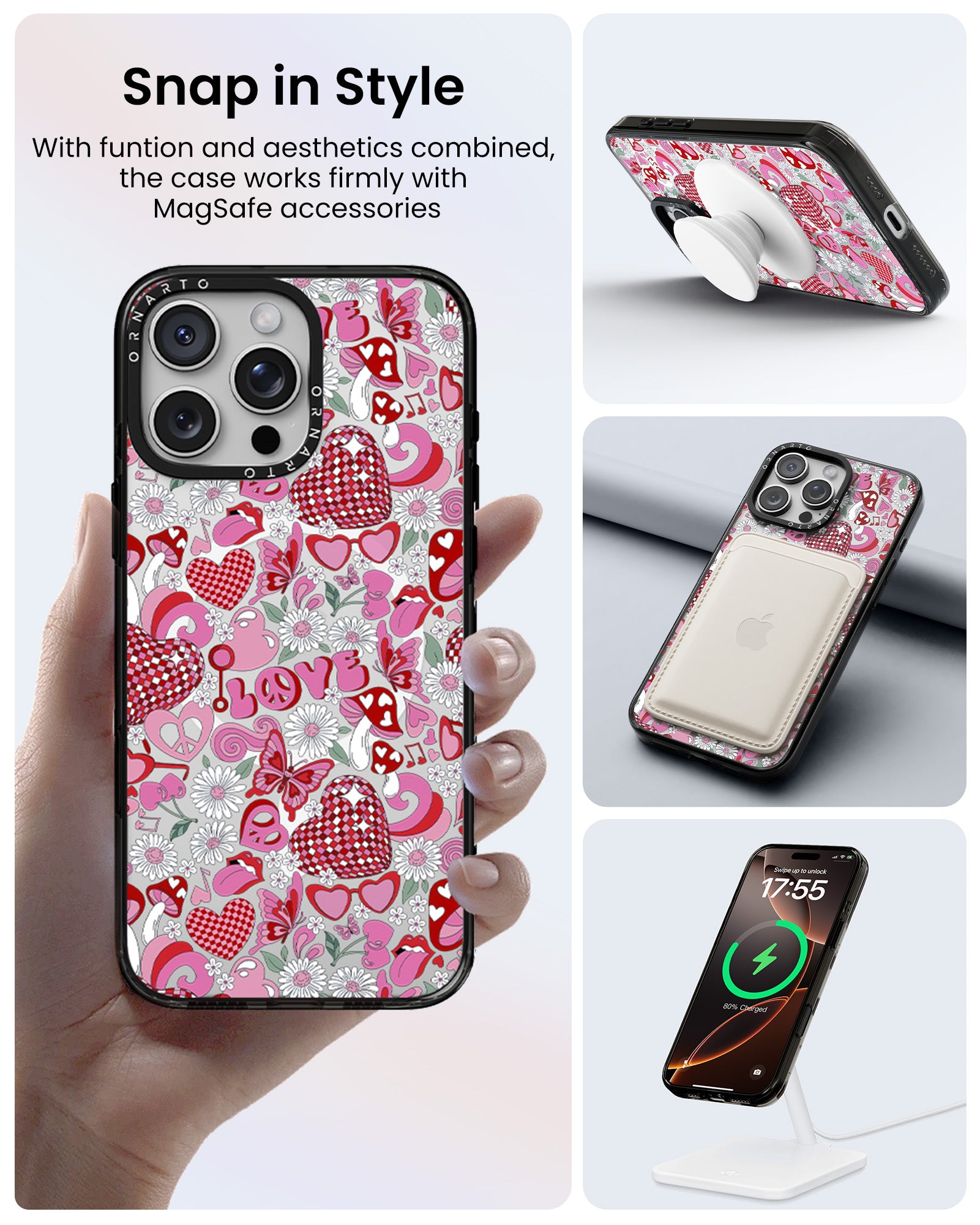 Patterned Clear Cases for iPhone 16 Pro / Pro Max