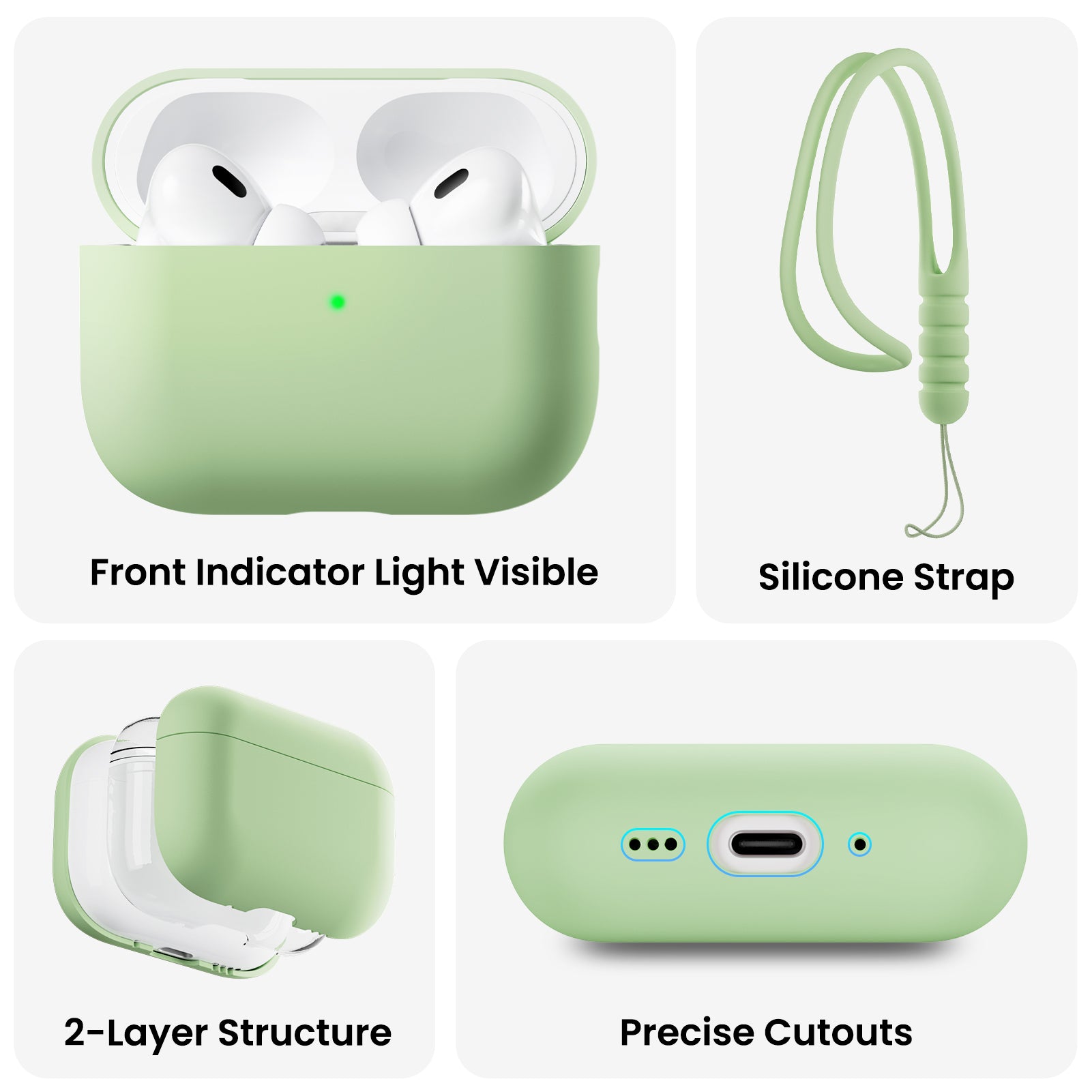 Liquid Silicone AirPods Pro 3 with Lanyard