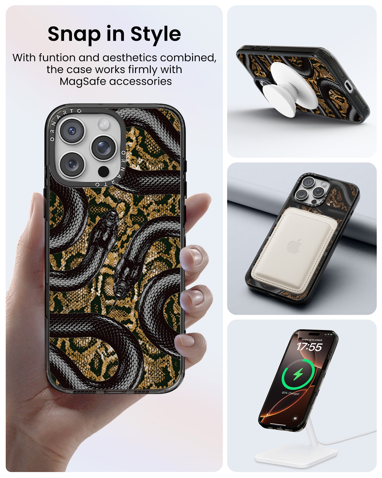 Patterned Clear Cases for iPhone 16 Pro / Pro Max