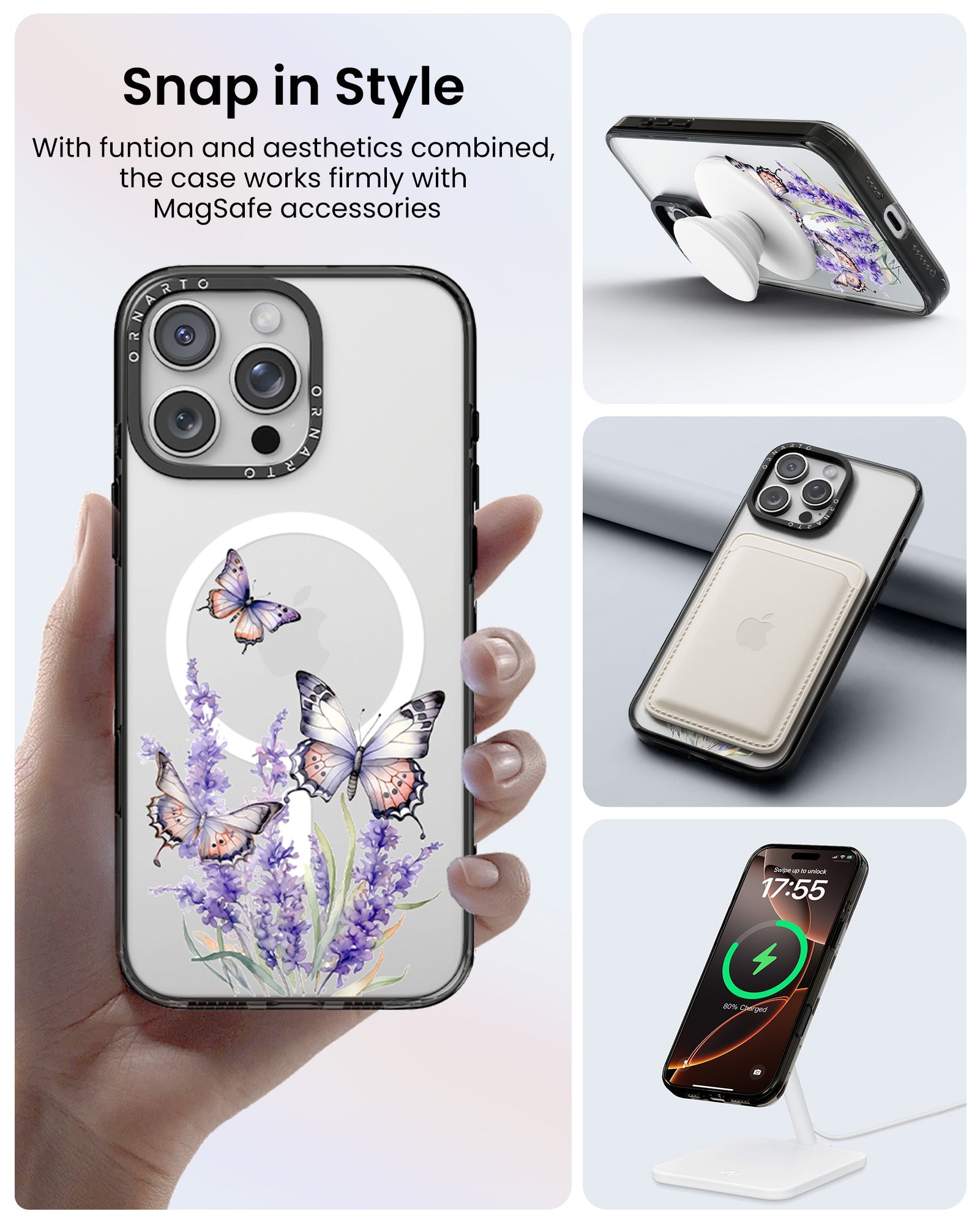 Patterned Clear Cases for iPhone 16 Pro / Pro Max