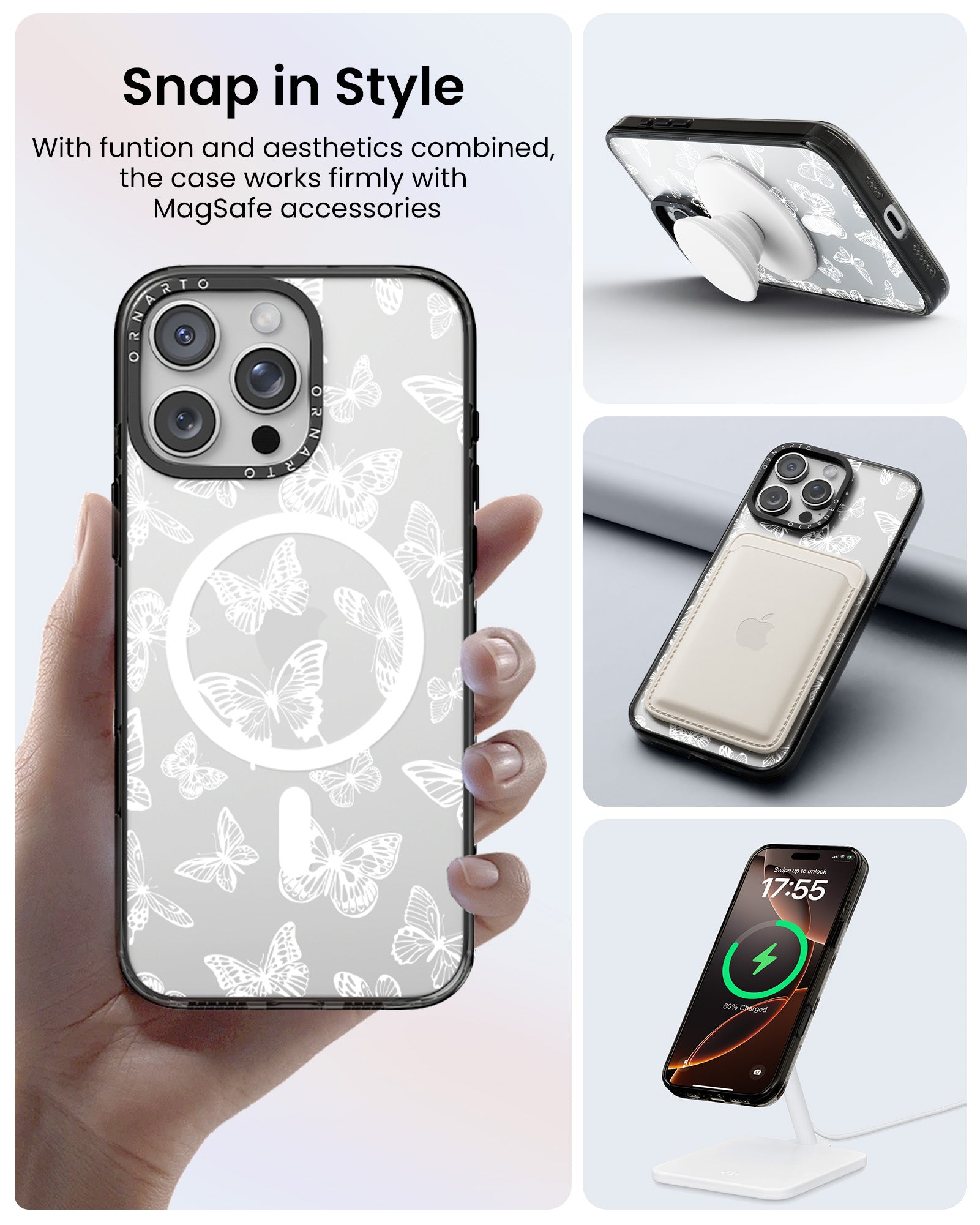 Patterned Clear Cases for iPhone 16 Pro / Pro Max