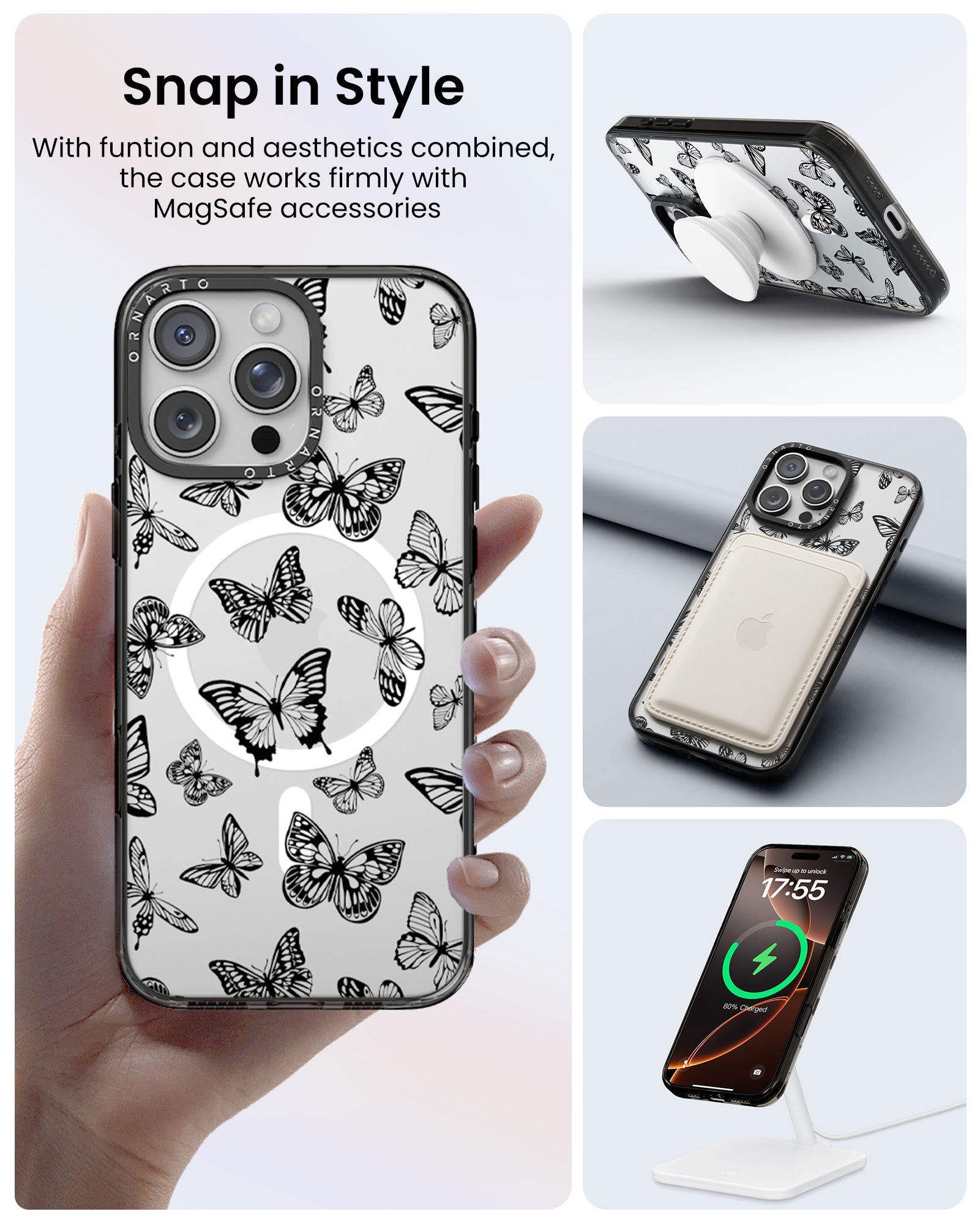 Patterned Clear Cases for iPhone 16 Pro / Pro Max