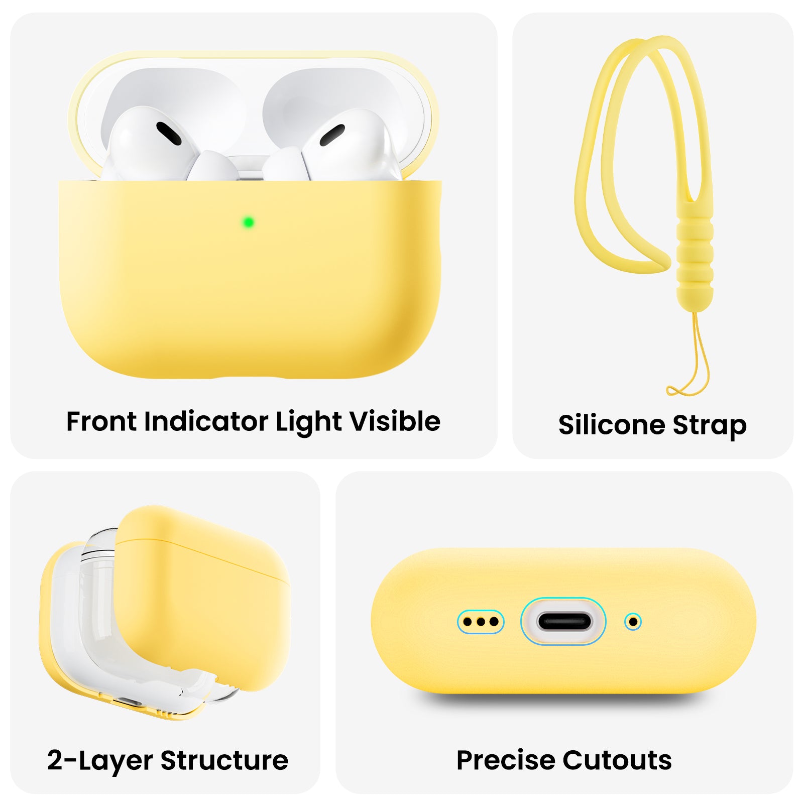Liquid Silicone AirPods Pro 3 with Lanyard