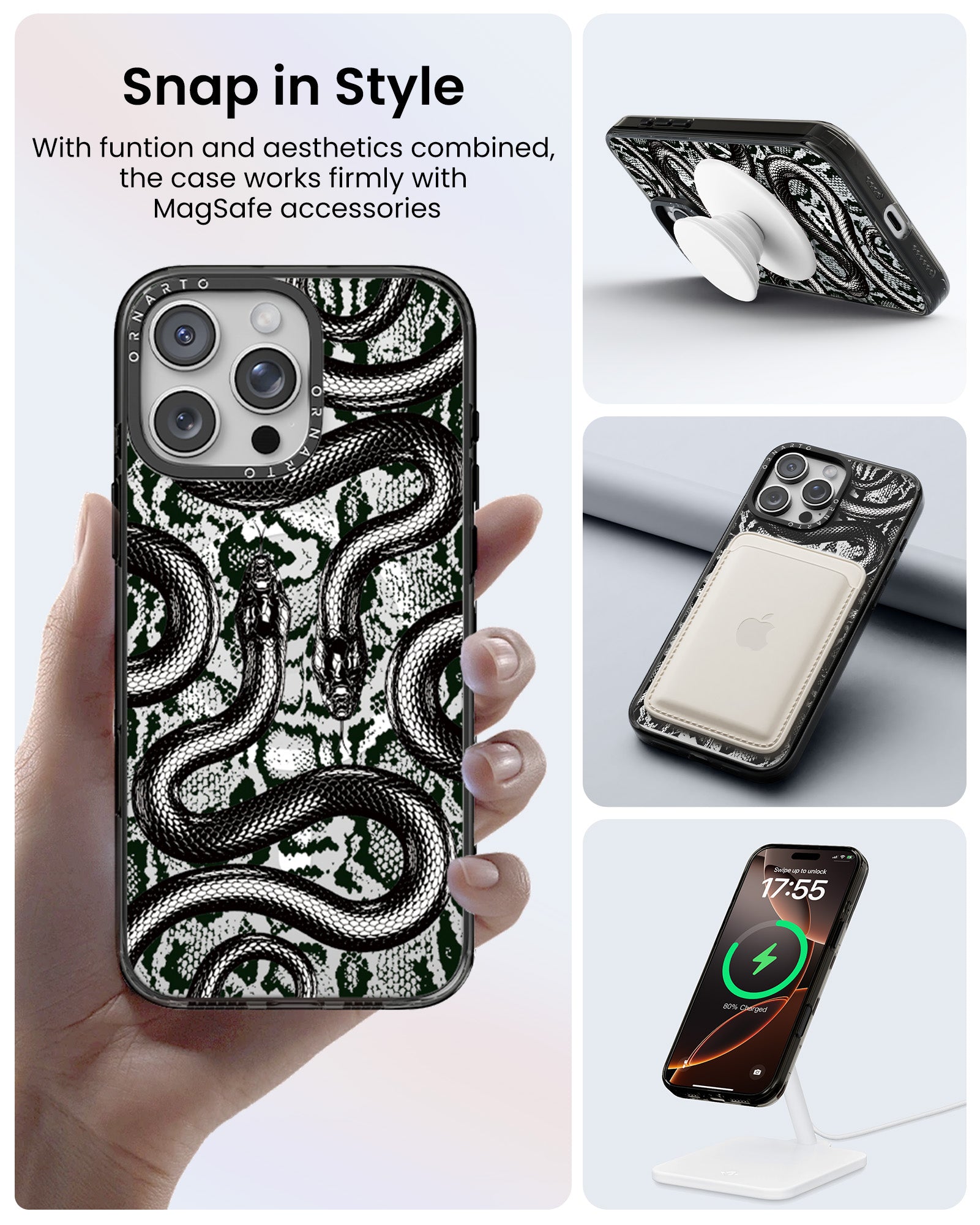 Patterned Clear Cases for iPhone 16 Pro / Pro Max
