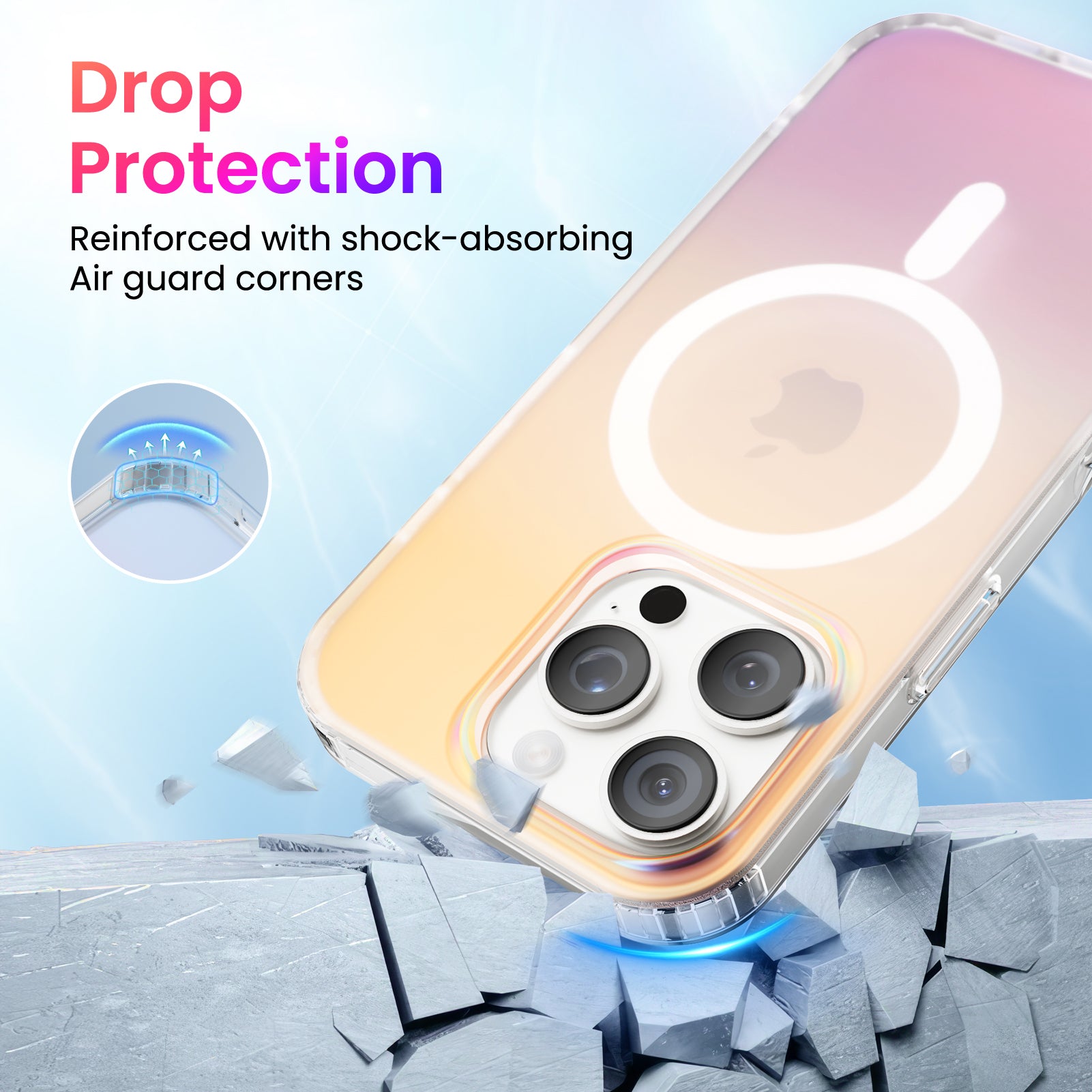 Hue for iPhone 16 Series, Fluorescent Gradient, Compatible with Magsafe