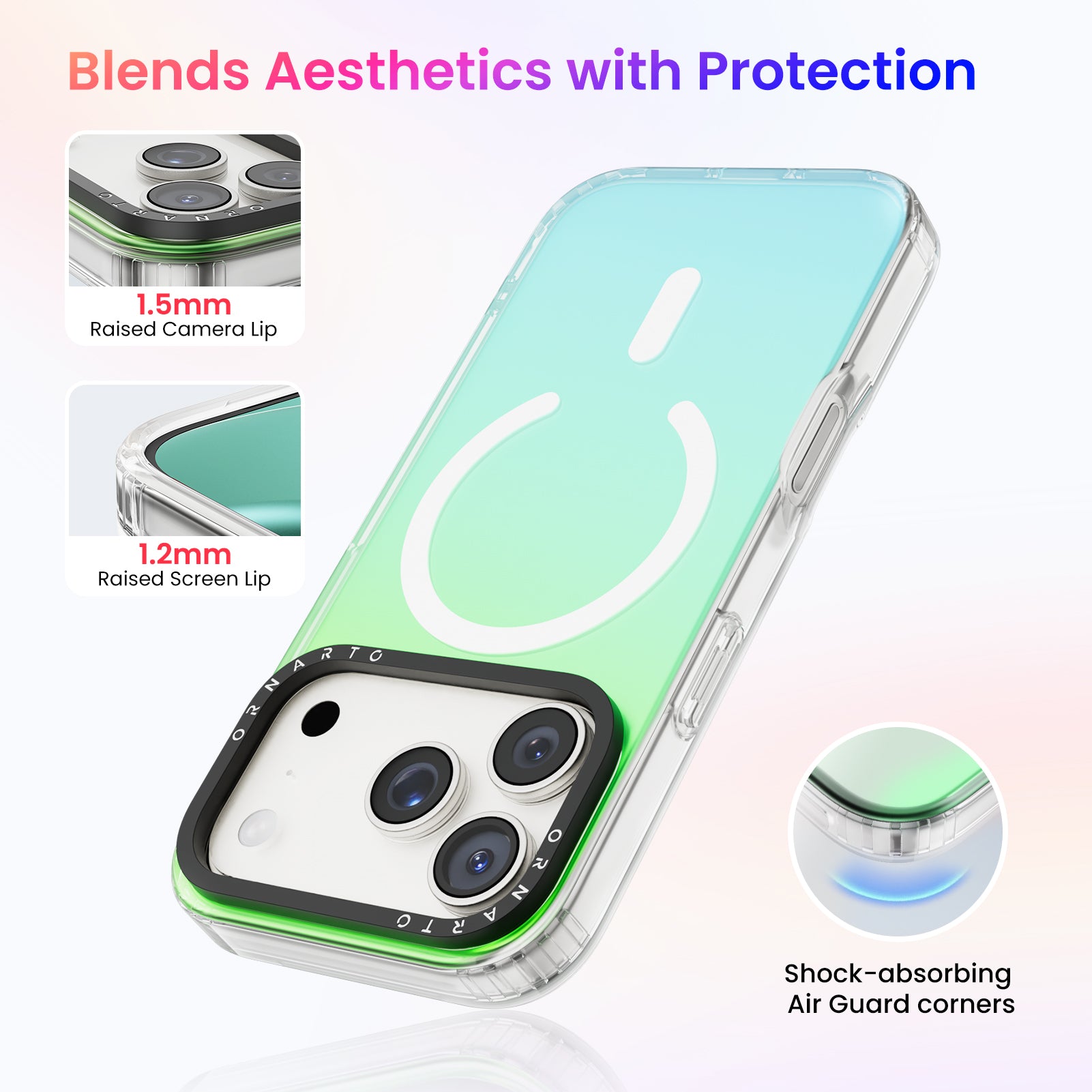 Hue for iPhone 17 Series, Fluorescent Gradient, Compatible with Magsafe