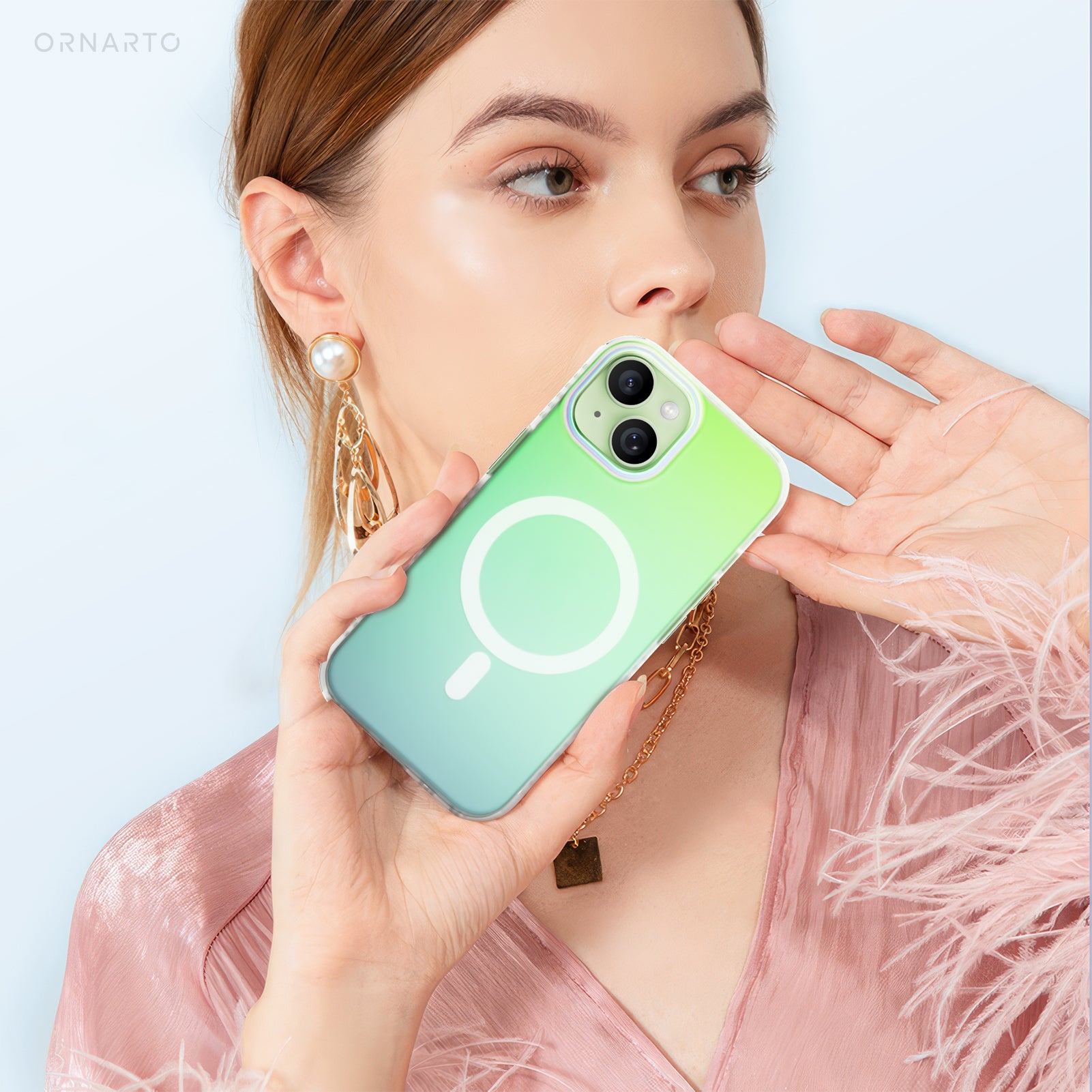 Fluorescent Gradient MagSafe Case for iPhone 15 Series