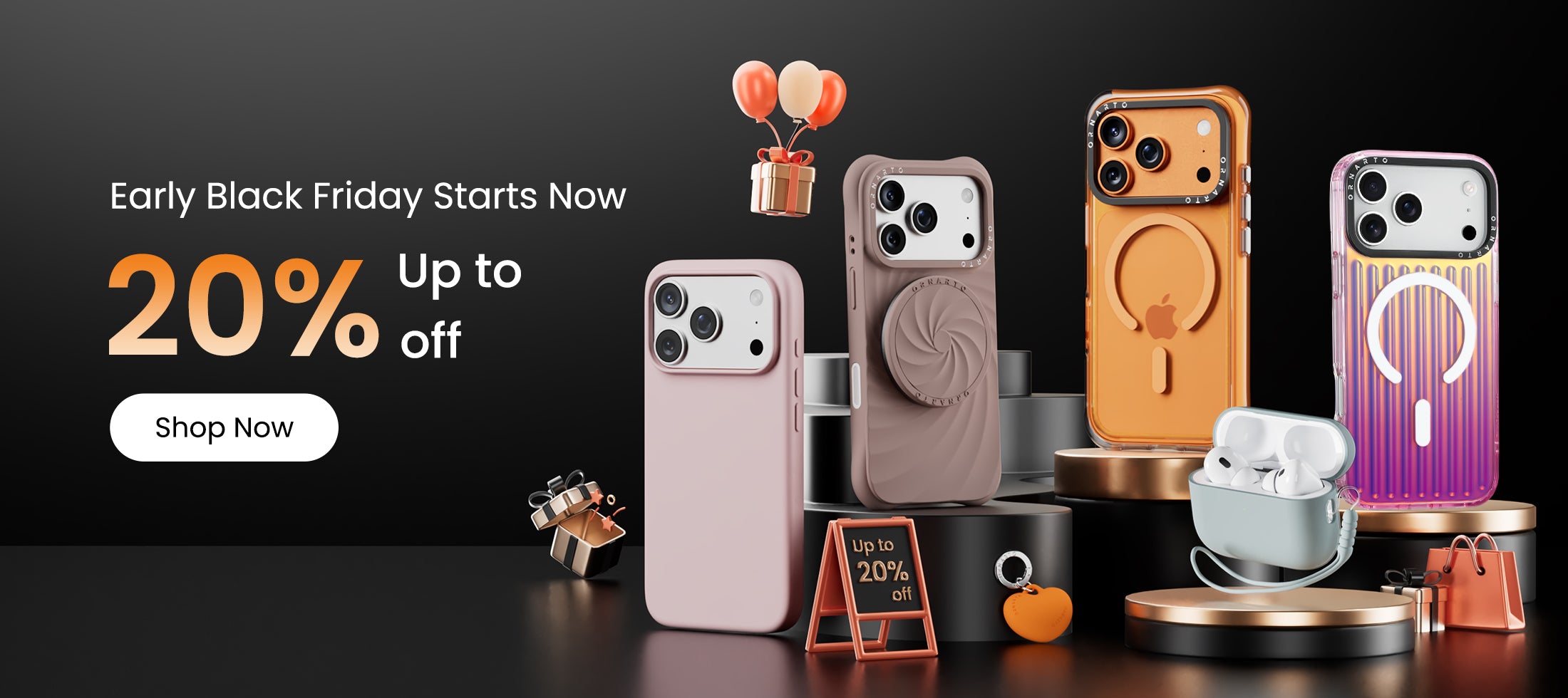 ORNARTO Black Friday Sale 2025 – up to 20% off iPhone cases and accessories