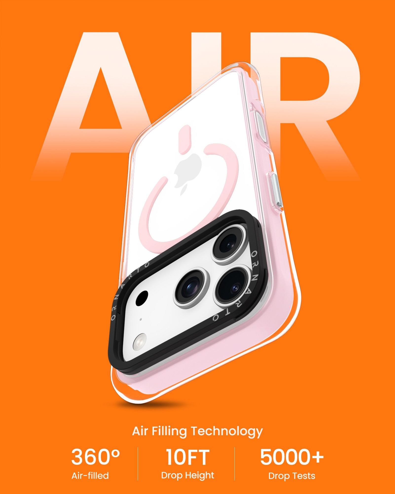 Diamond Air Hülle mit Kameraständer für iPhone 17 Pro | Pro Max