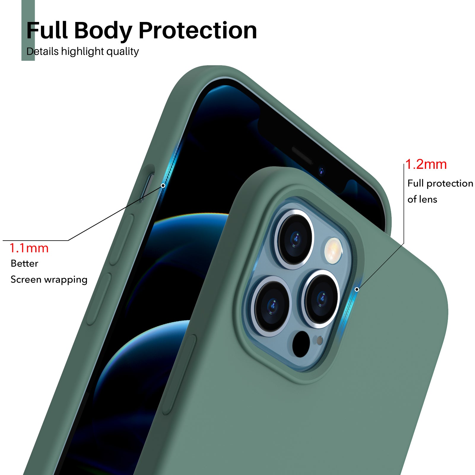 Liquid Silicone Case for iPhone 12 Series