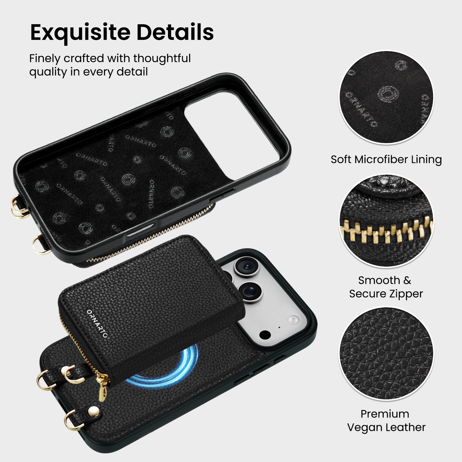 Magnetic Detachable Wallet Case for iPhone 17 Pro | Pro Max