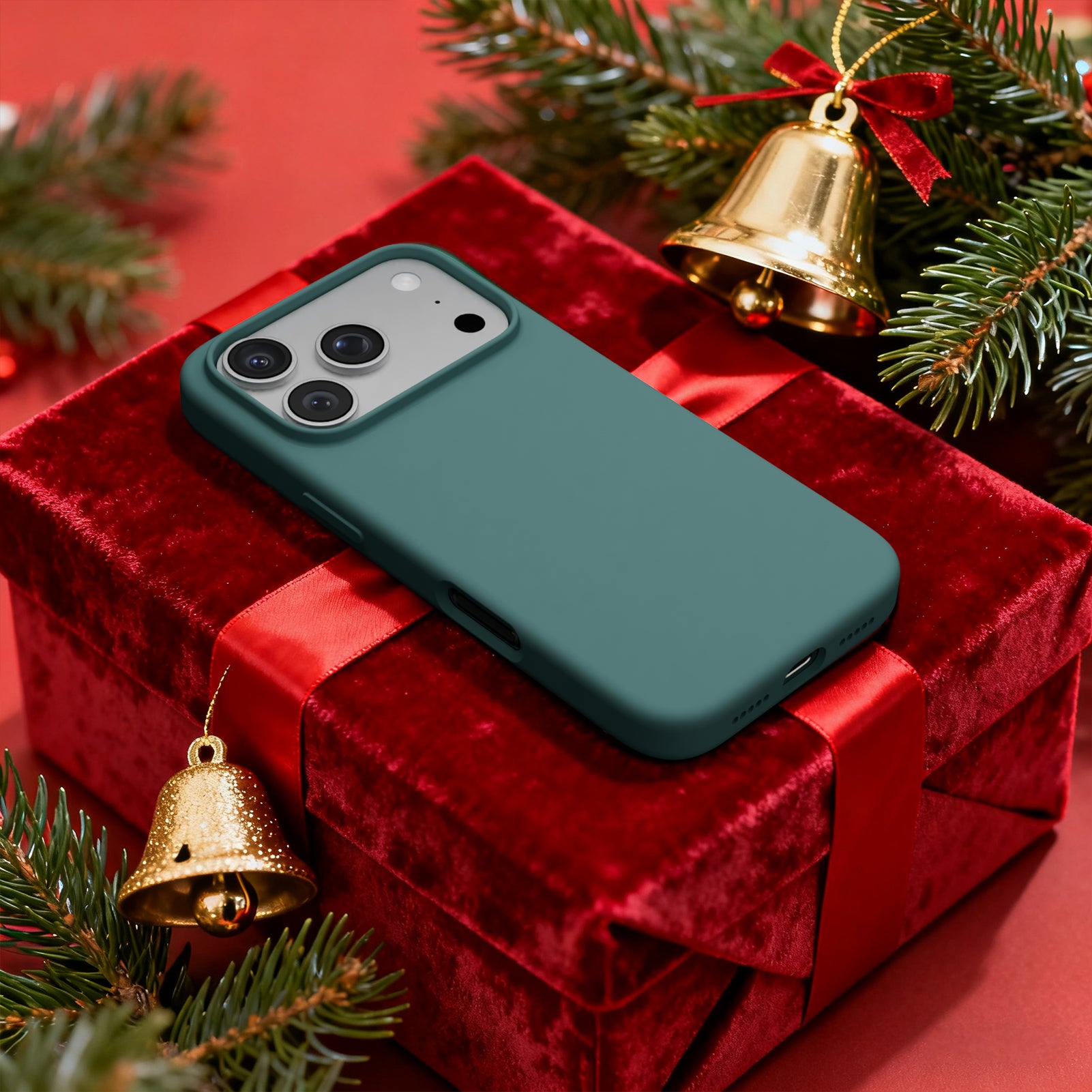 Liquid silicone iPhone 17 series case in multiple stylish colors with soft-touch finish.