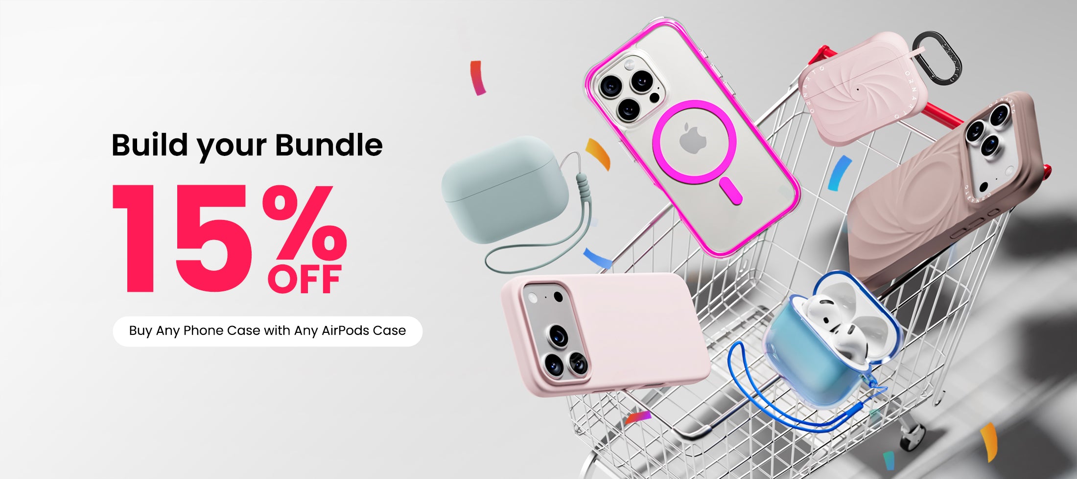 Buy Any iPhone Case with Any AirPods Case for 15% Off