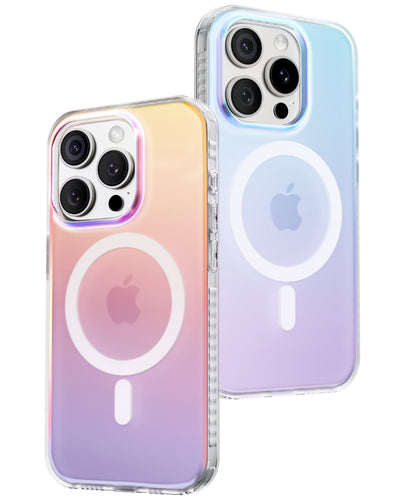 Fluoreszierendes Farbverlauf-MagSafe-Case für die iPhone 15 Serie