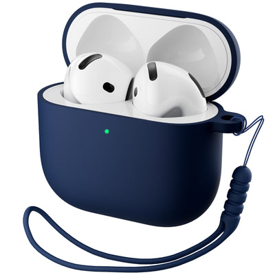Flüssigsilikon AirPods 4 Hülle (2024) mit Schlüsselband