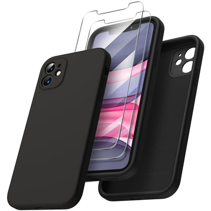 Liquid Silicone iPhone 11 Case with Camera Protection and 2 Screen Protectors