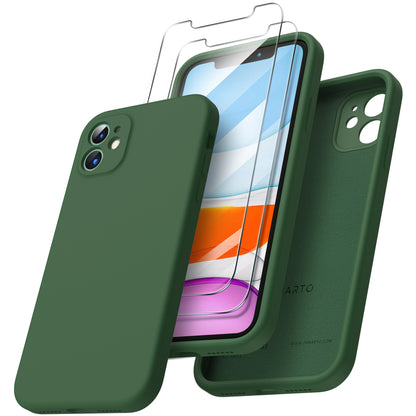 Liquid Silicone iPhone 11 Case with Camera Protection and 2 Screen Protectors