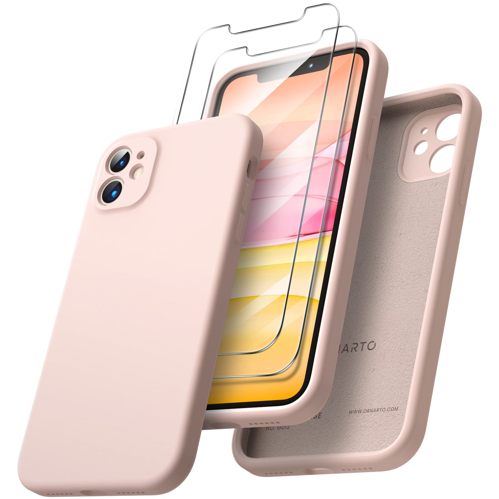 Liquid Silicone iPhone 11 Case with Camera Protection and 2 Screen Protectors